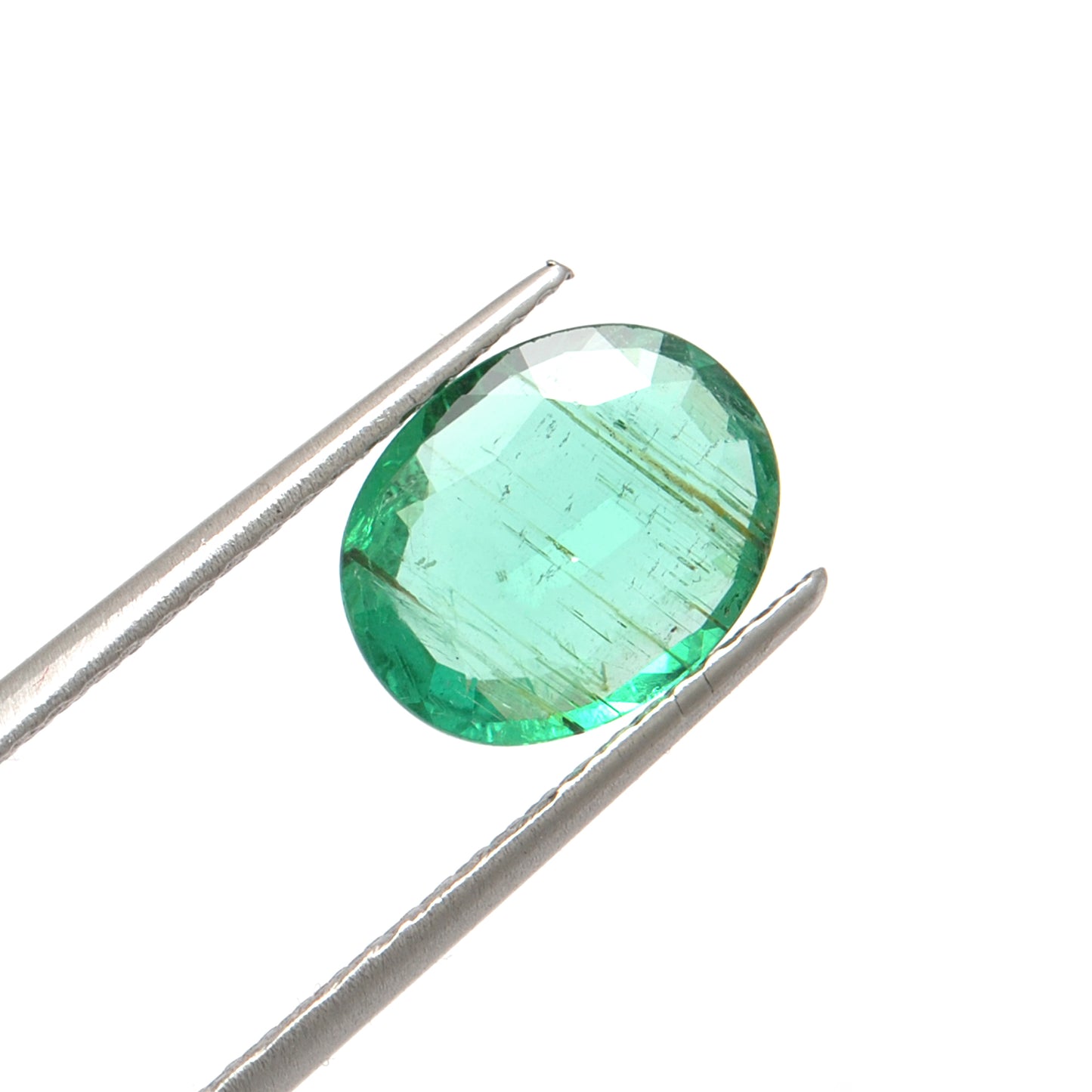 Natural Zambian Emerald Faceted Oval 2.35 Carat - 11x9mm Gemstone - Kanika Creations