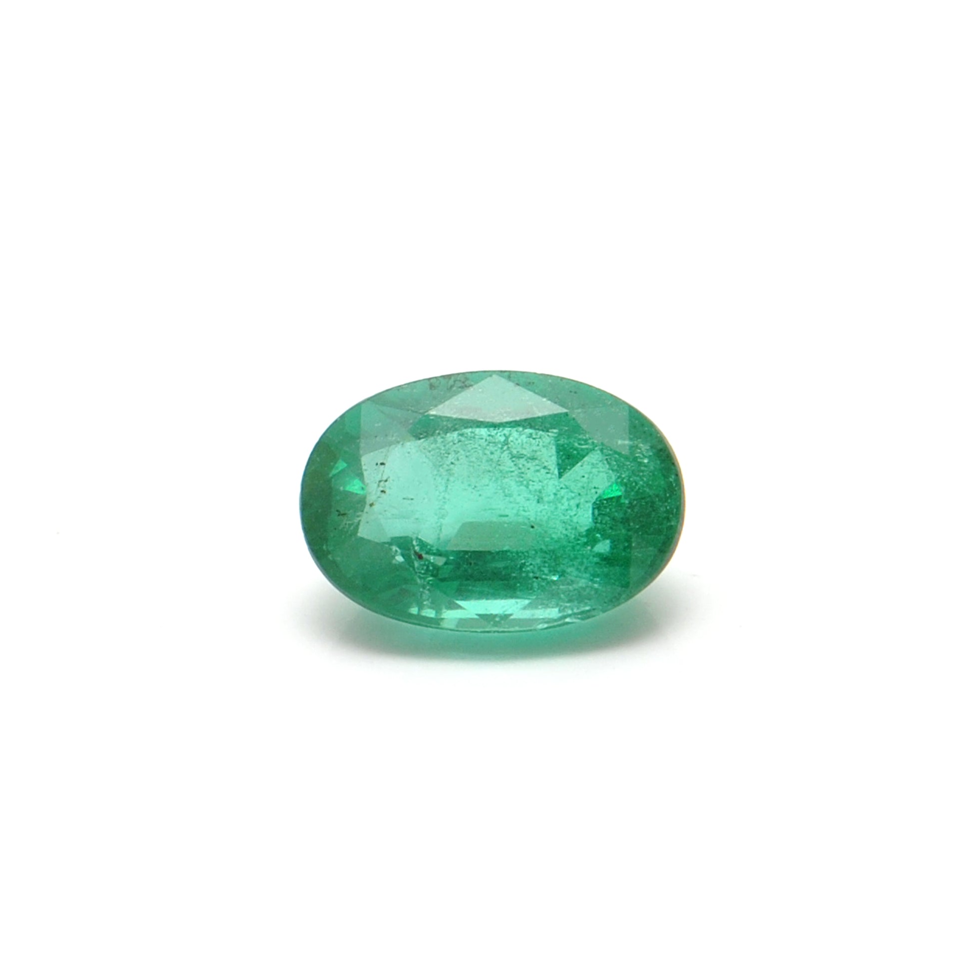 Natural Zambian Emerald Faceted Oval 1.85 Carat - 6.5x9.5mm Gemstone - Kanika Creations