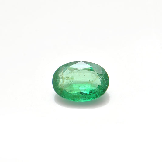 Natural Zambian Emerald Faceted Oval 2.10 Carat - 7.5x10mm Gemstone - Kanika Creations