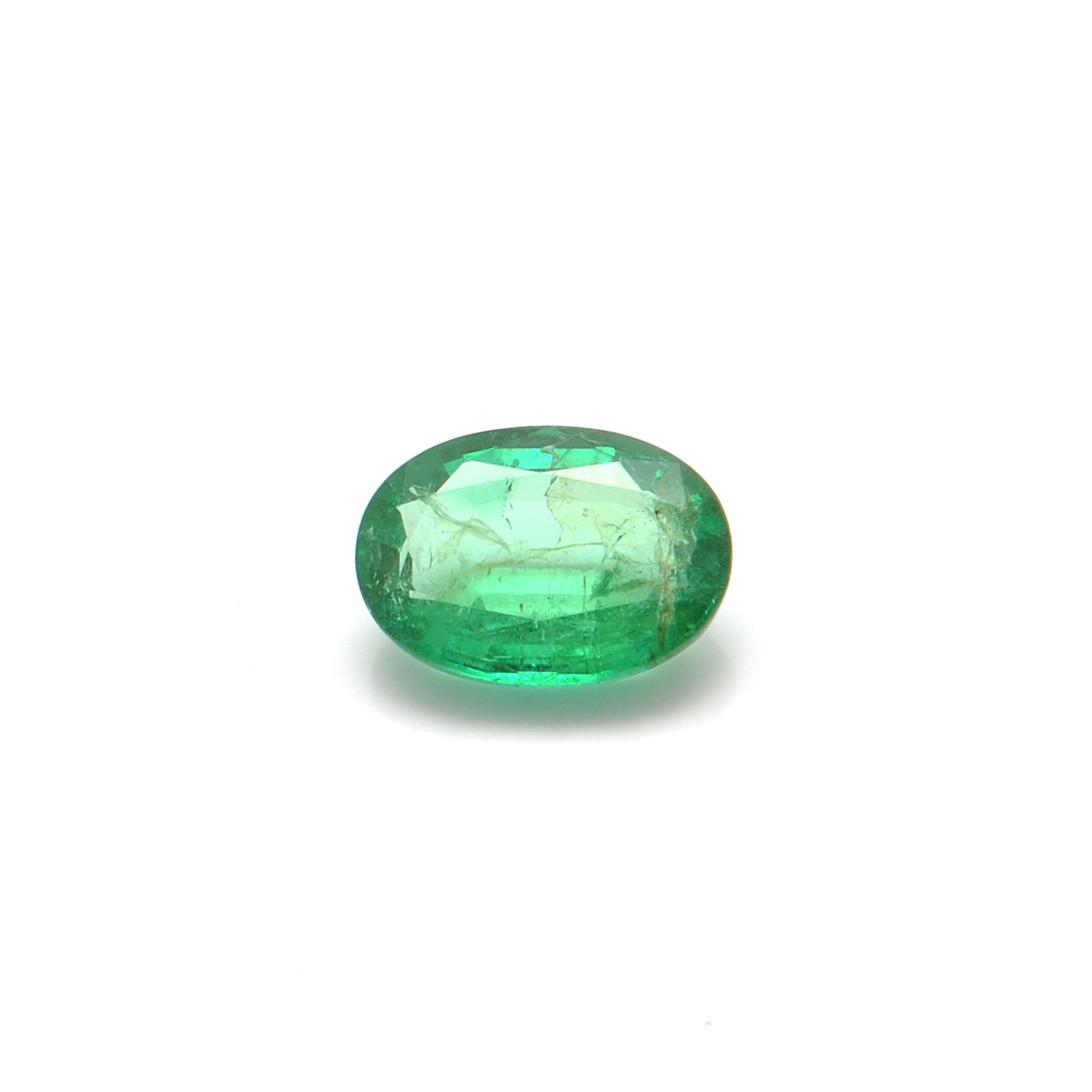 Natural Zambian Emerald Faceted Oval 2.10 Carat - 7.5x10mm Gemstone - Kanika Creations