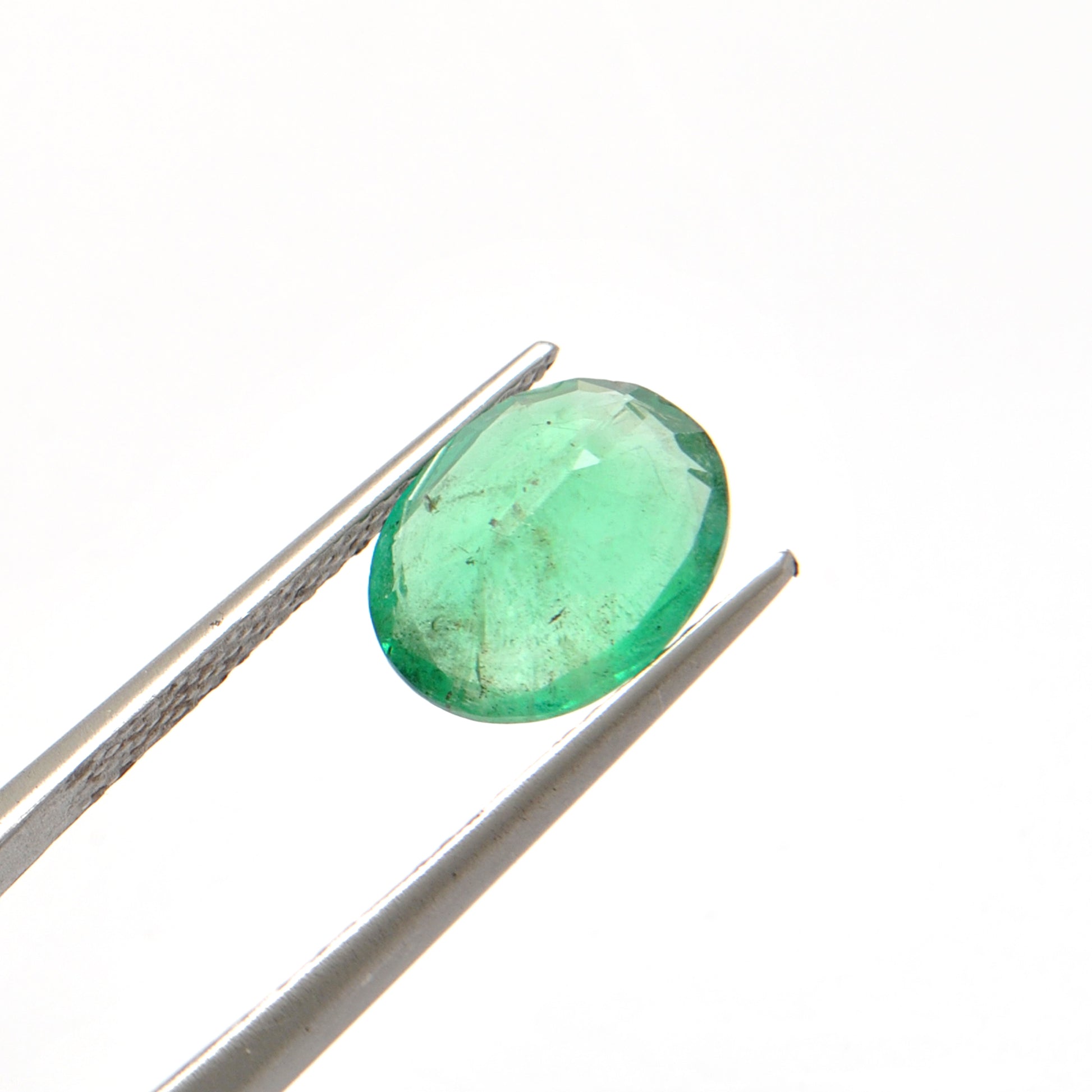 Natural Zambian Emerald Faceted Oval 3.25 Carat - 11.5x9mm Gemstone - Kanika Creations