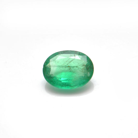 Natural Zambian Emerald Faceted Oval 3.25 Carat - 11.5x9mm Gemstone - Kanika Creations