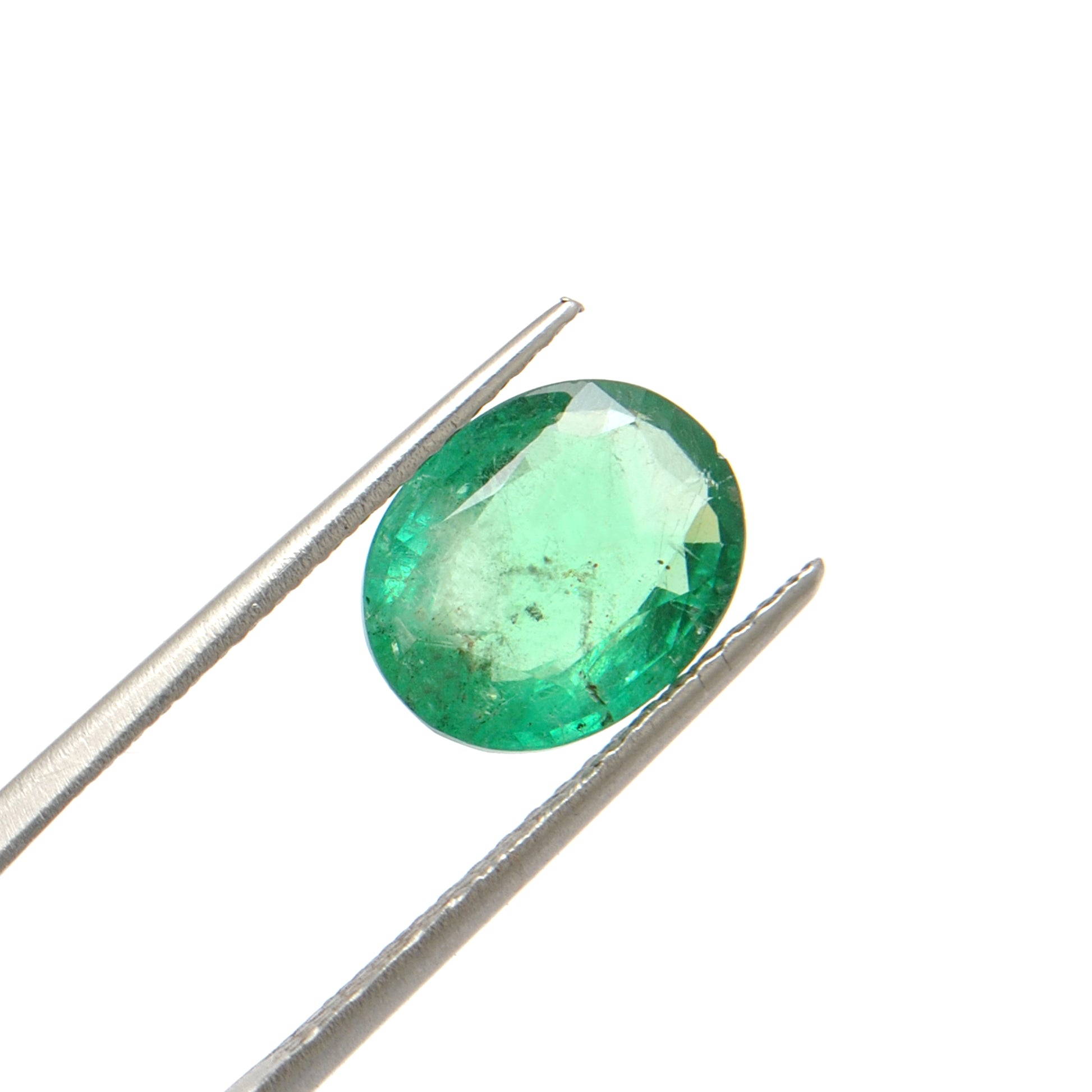 Natural Zambian Emerald Faceted Oval 3.25 Carat - 11.5x9mm Gemstone - Kanika Creations