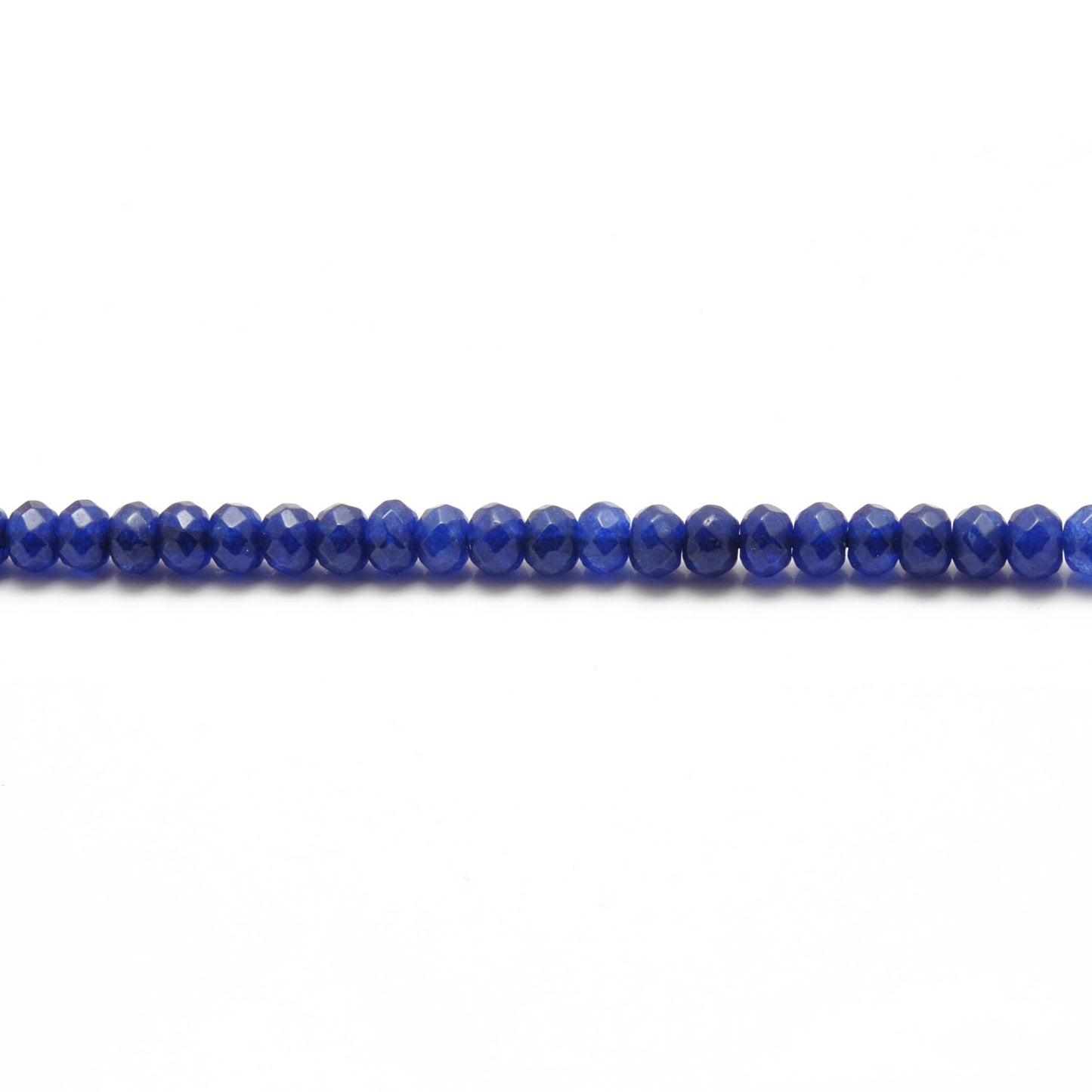 Blue Quartz Rondelle Faceted Gemstone Beads 13.5" Strand - Kanika Creations