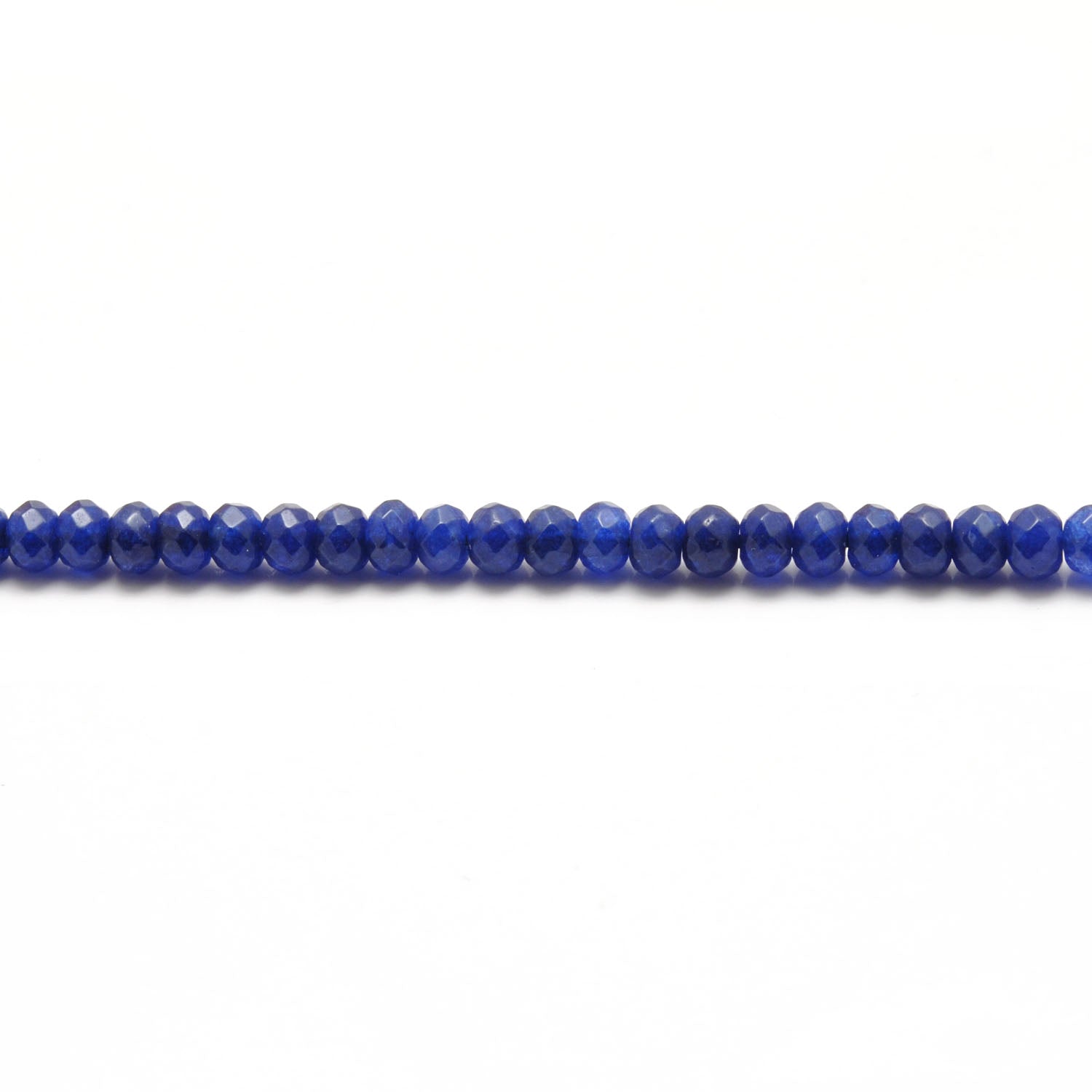 Blue Quartz Rondelle Faceted Gemstone Beads 13.5" Strand - Kanika Creations