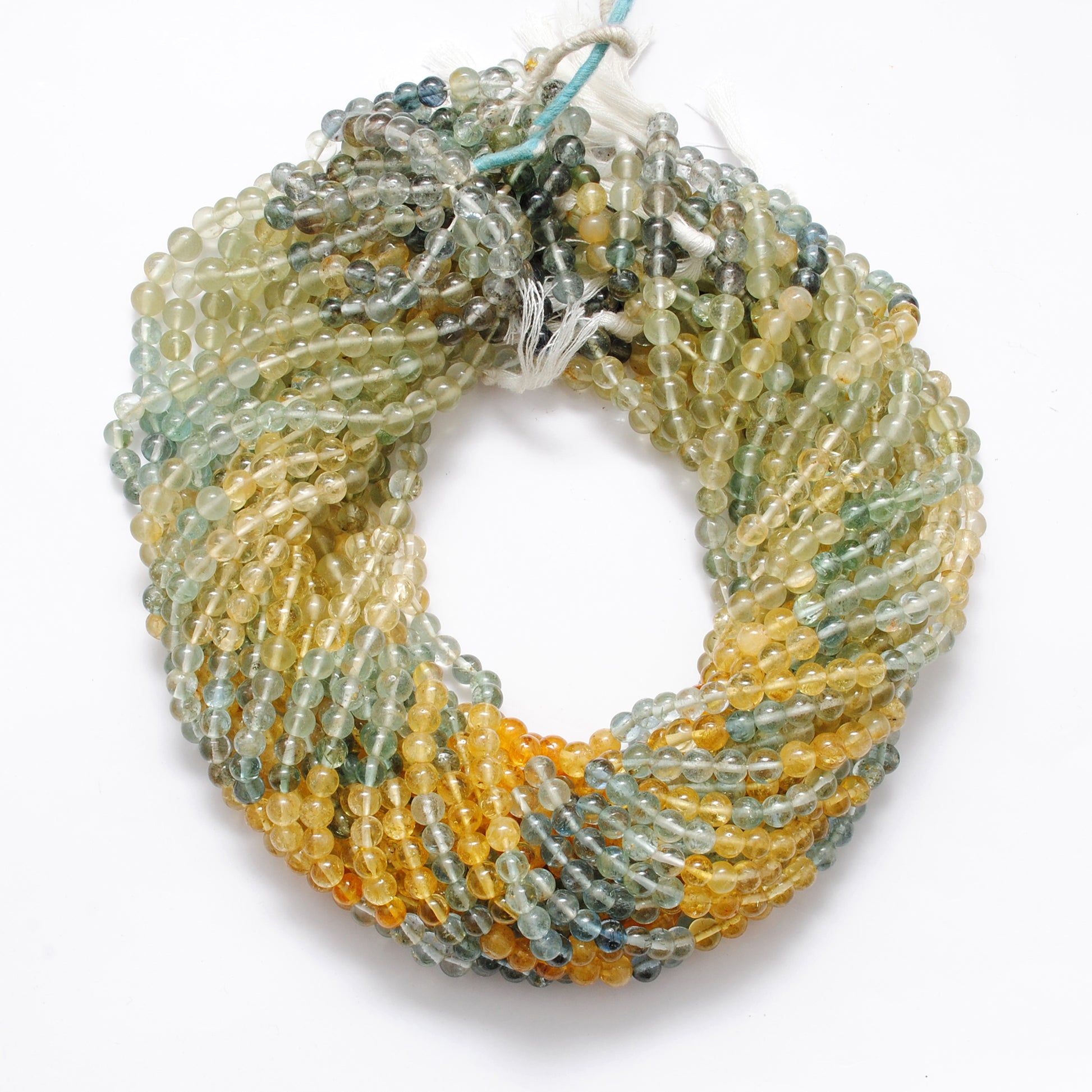 Natural Aquamarine Round Beads 5–5.5mm, 15" Strand – Kanika Creations - Kanika Creations