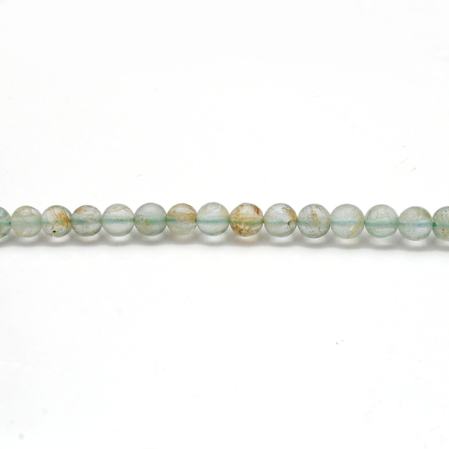 3-3.5 mm Natural Aquamarine Round Gemstone Beads – 15.5" Strand – DIY Jewelry Making - Kanika Creations