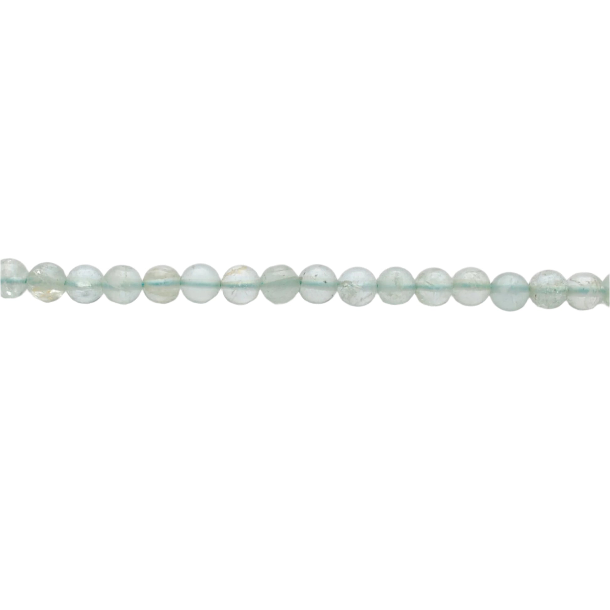 Ocean Blue Aquamarine Gemstone Beads – 5-5.5mm Round – 15" Strand for Jewelry Creators - Kanika Creations