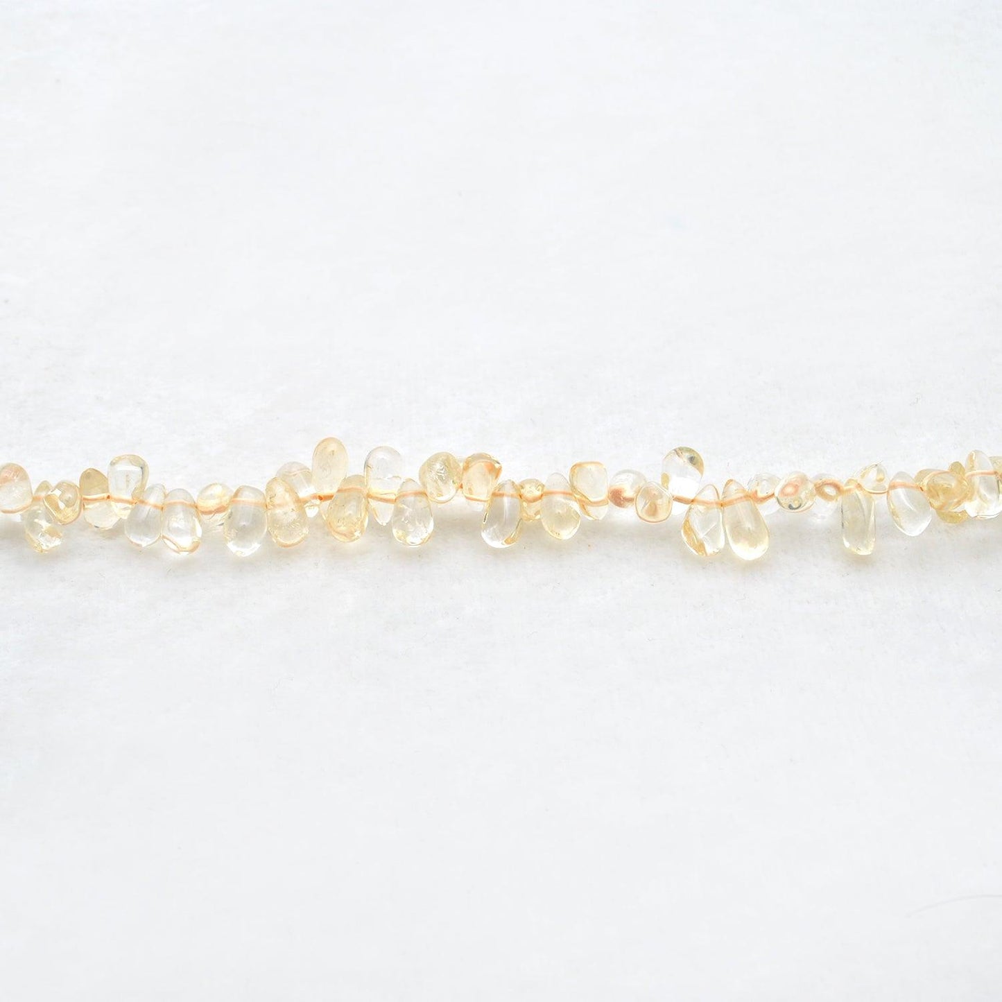 Natural Citrine Plain Teardrop Shape Gemstone 16 inch Strand - Kanika Creations