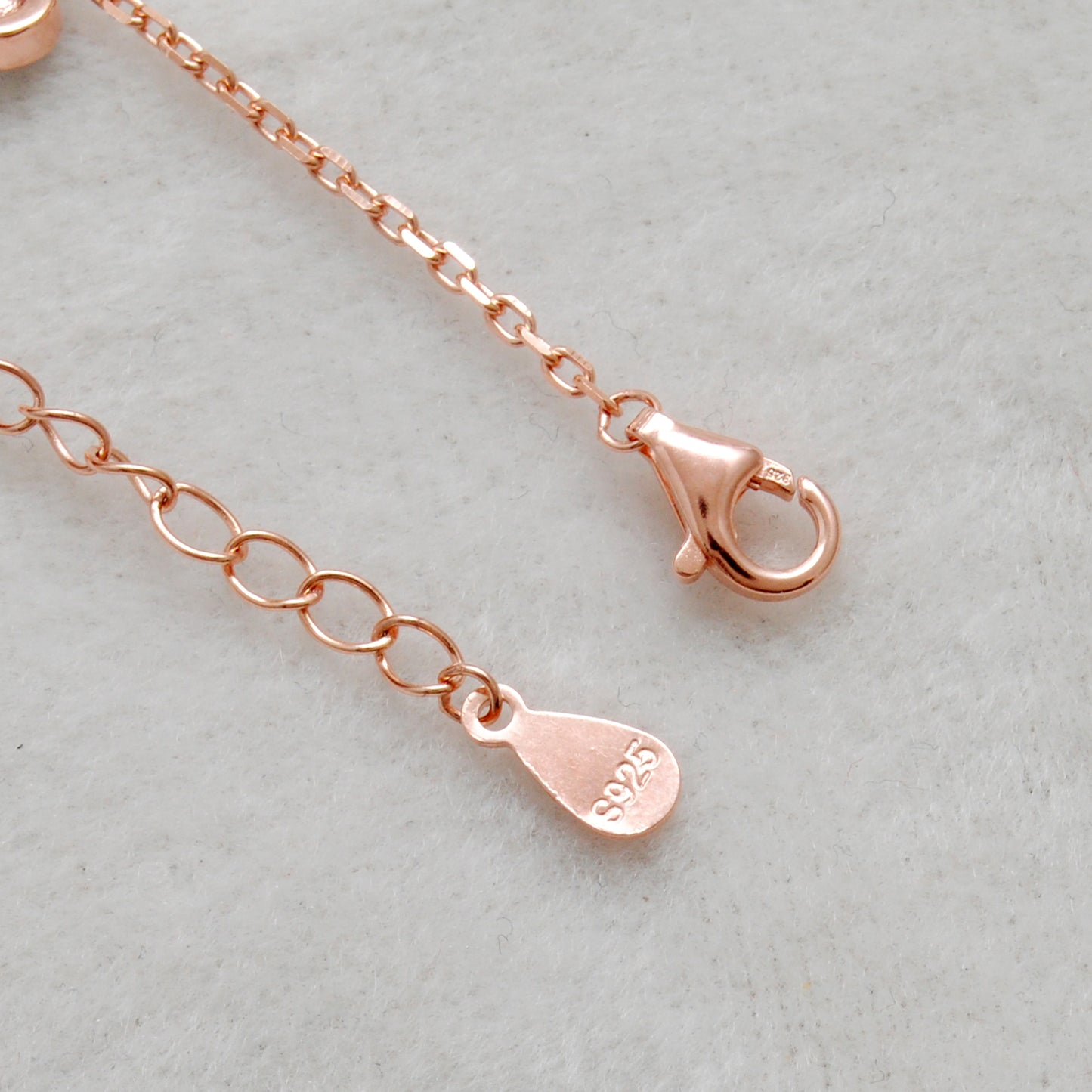 925 Sterling Silver Evil Eye CZ Enamel Charm Bracelet – Rose Gold and Silver Plated, Dainty Protection Jewelry - Kanika Creations