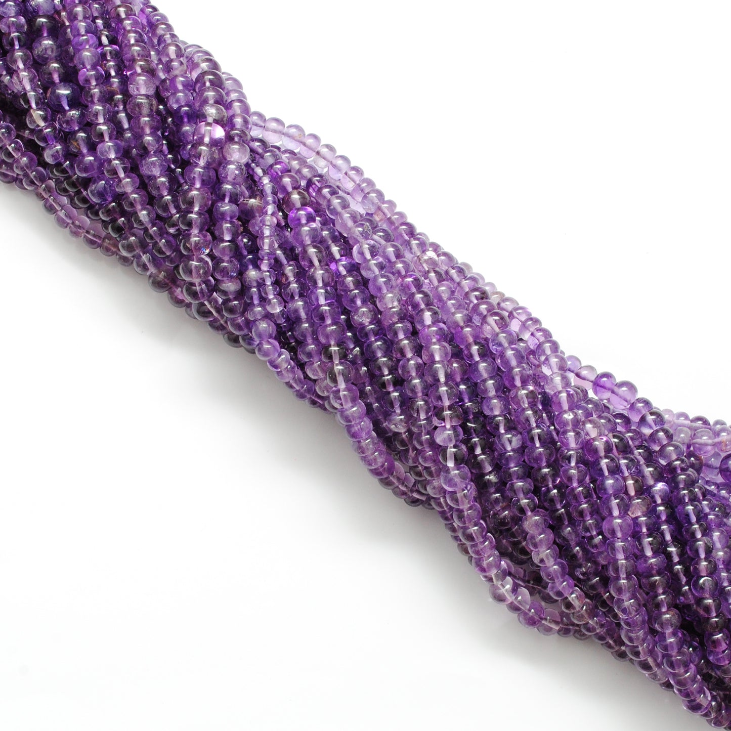 AAA Natural Amethyst Rondelle Gemstone Beads, 5-6mm 15 inch Strand – Kanika Creations - Kanika Creations