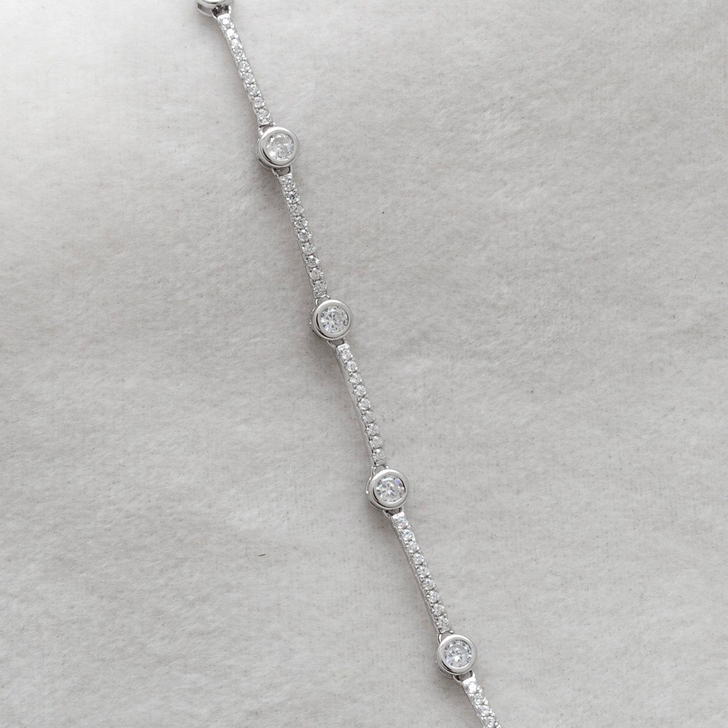 Minimalist CZ Chain Bracelet – 925 Sterling Silver, 8 Inch Gift for Her - Kanika Creations