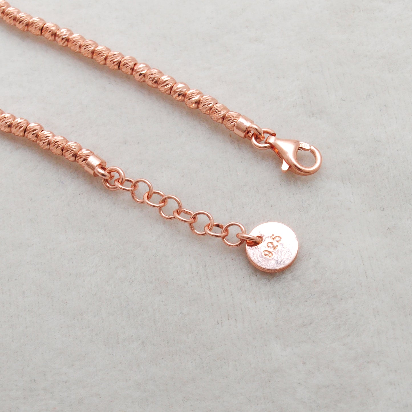 Rose Gold Plated Cubic Zirconia Hamsa Hand & Flower Bracelet – Silver Beaded Jewelry Gift for Her - Kanika Creations