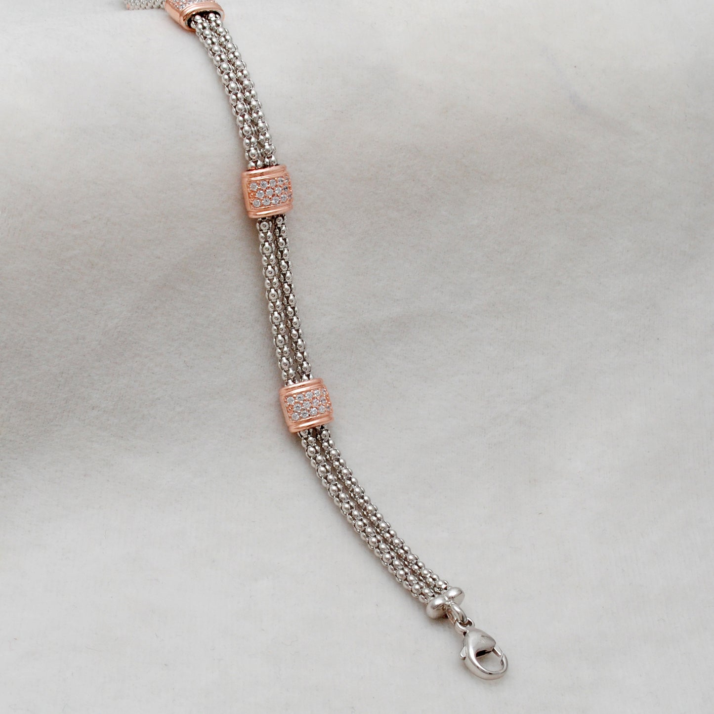 925 Sterling Silver Cubic Zirconia Mesh Bracelet – Perfect Gift for Her - Kanika Creations