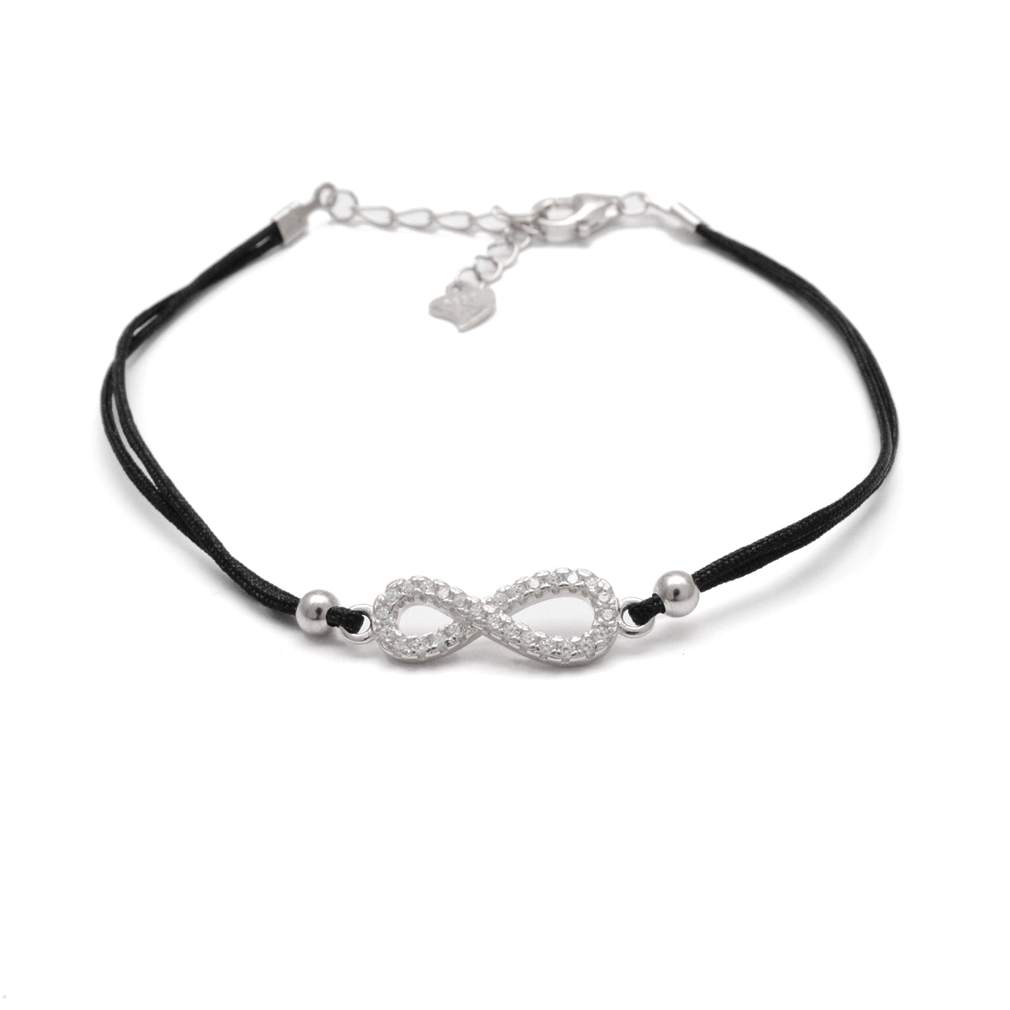 925 Sterling Silver Infinity CZ Bracelet, 8-Inch, Rose Gold & Silver Plated, Symbolic Jewelry - Kanika Creations