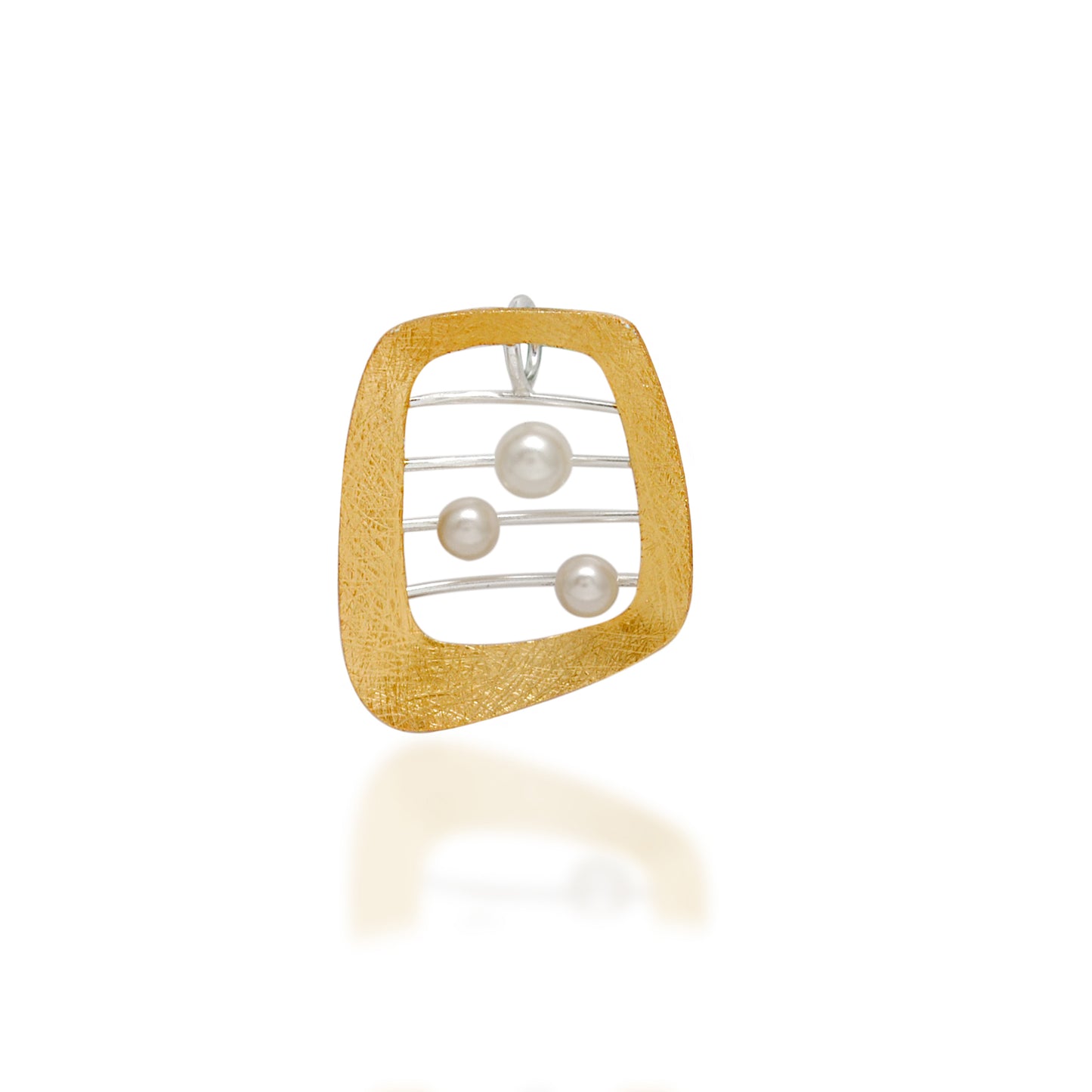 Gold Plated Sterling Silver Pearl Jewelry Set – Pendant & Earrings