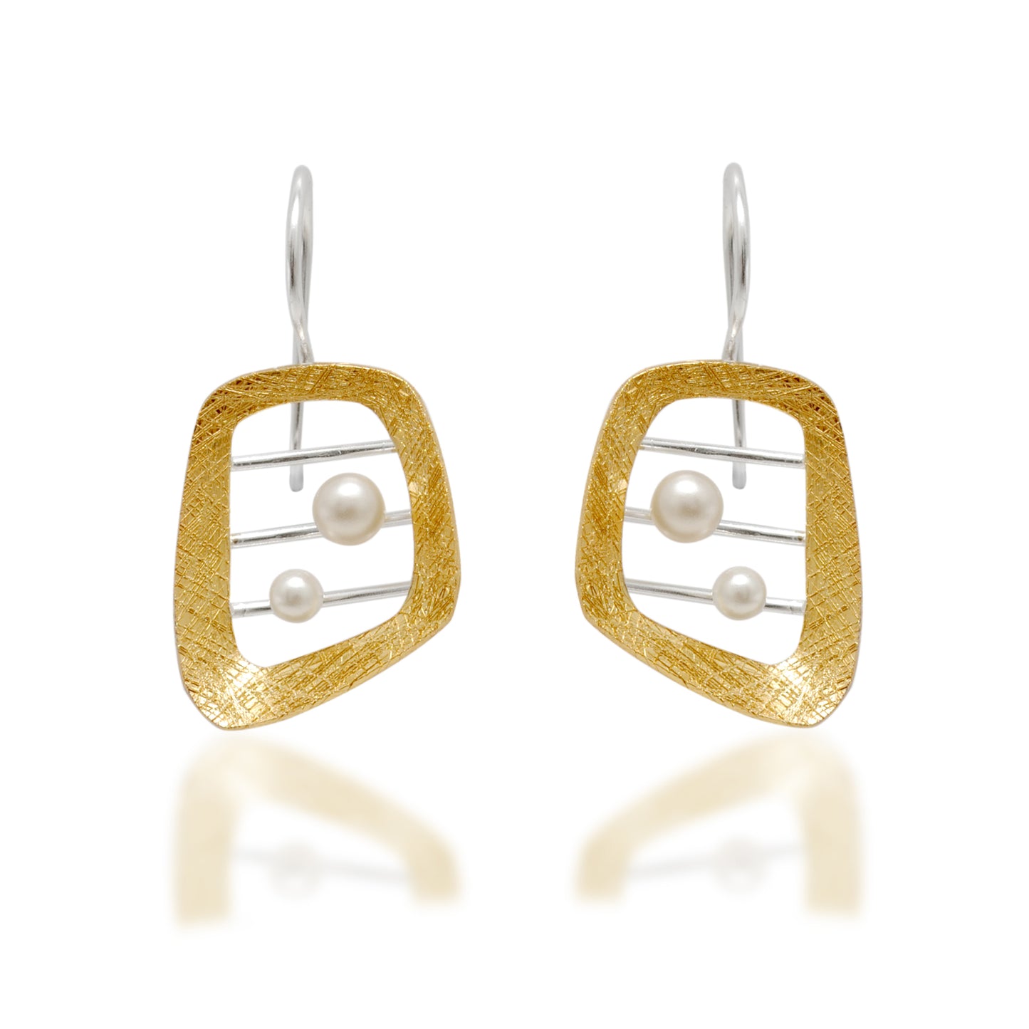 Gold Plated Sterling Silver Pearl Jewelry Set – Pendant & Earrings