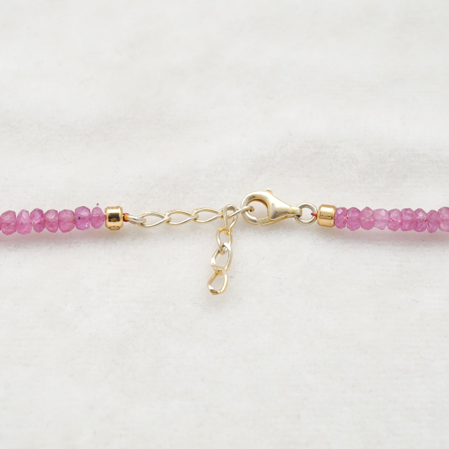 Ruby with emerald sapphire Beaded Gold Plated Necklace