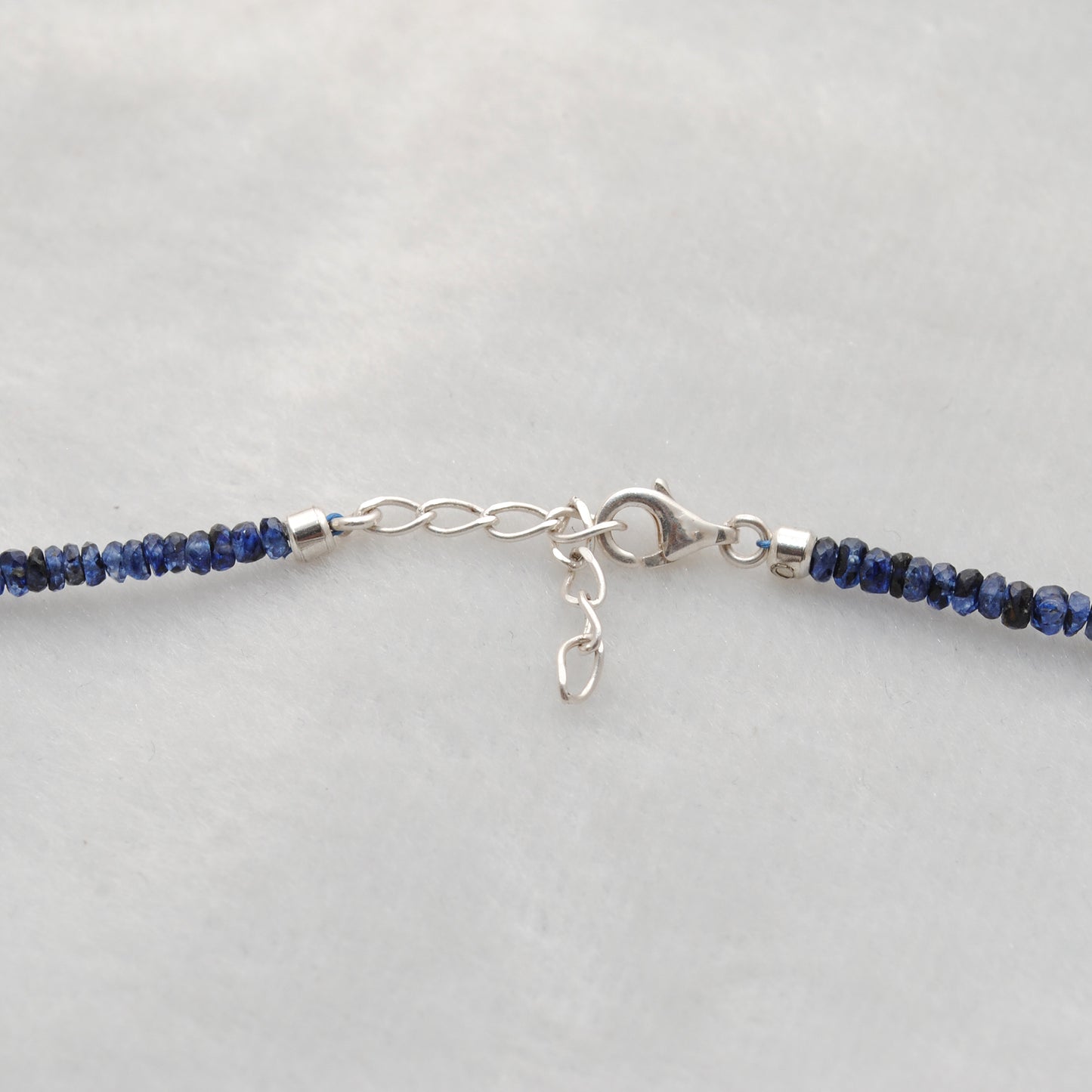 Cut Faceted Blue Sapphire Beads Necklace - Christmas Gift