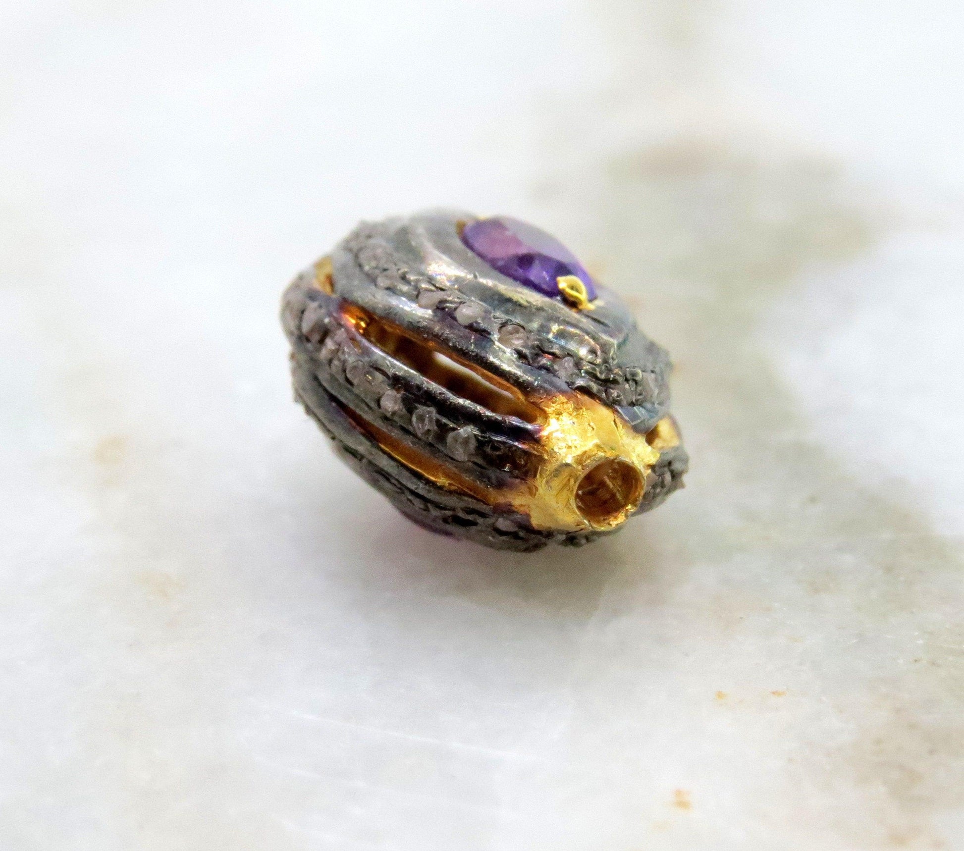 18k Solid Yellow Gold Round Spacer Ball Beads - Kanika Creations