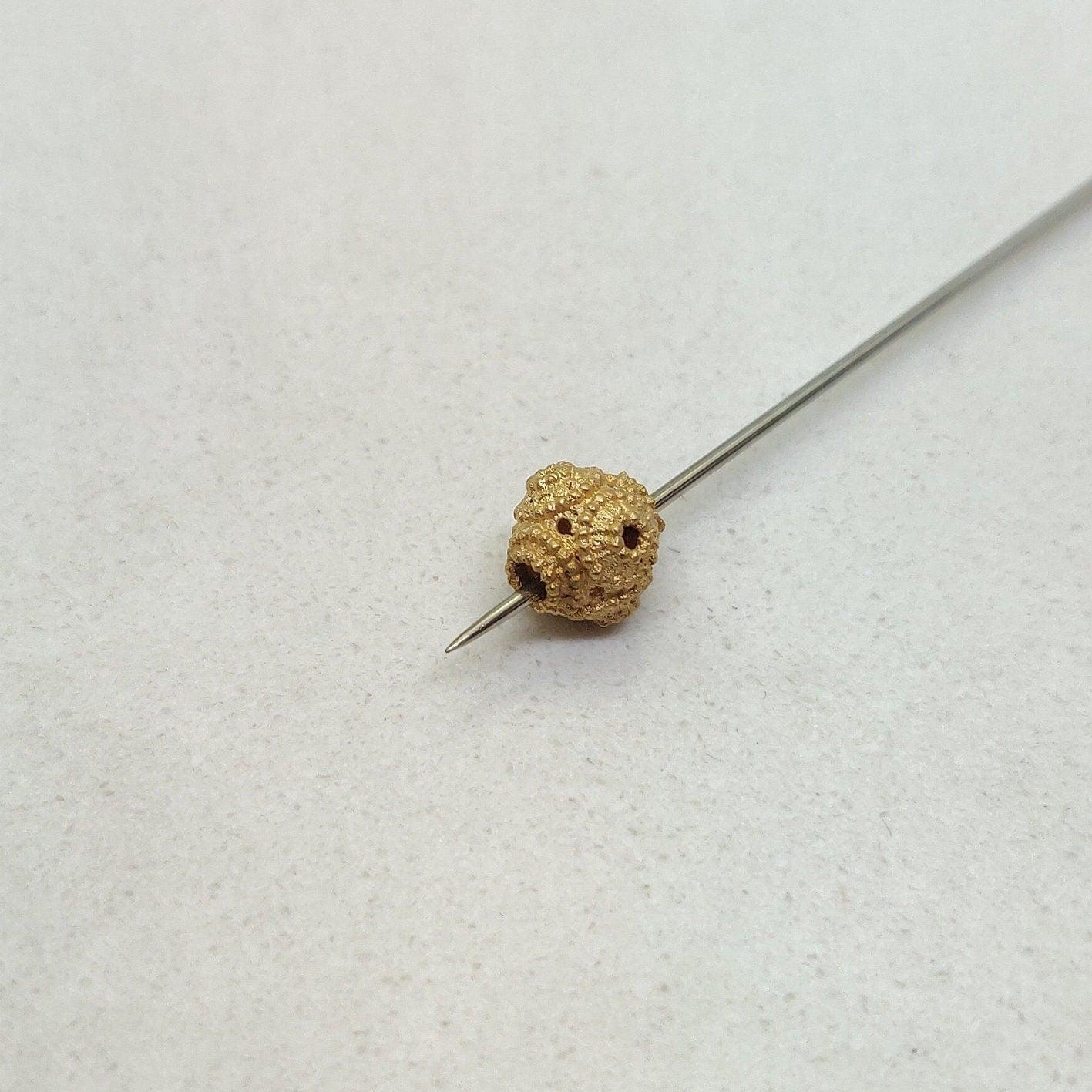 18k Solid Yellow Gold Round Beads 6mm DIY Crafts Supply - Kanika Creations