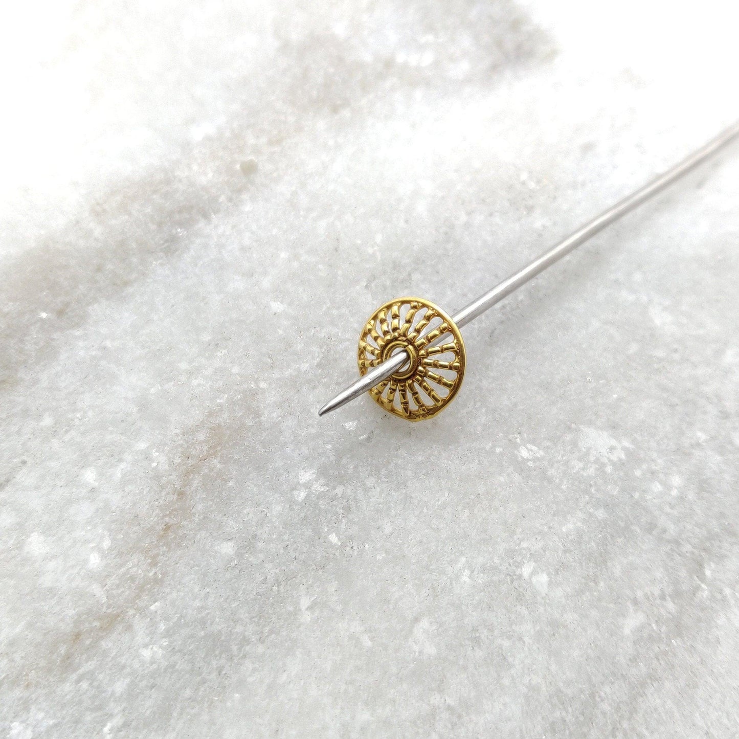 Spacer 18k Gold Beads Cap DIY Craft Jewelry - Kanika Creations