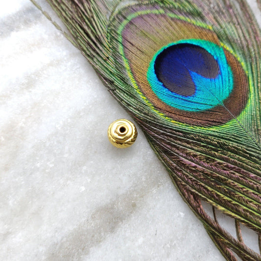 Pearl Round Double Bail Bezel Connector - Kanika Creations