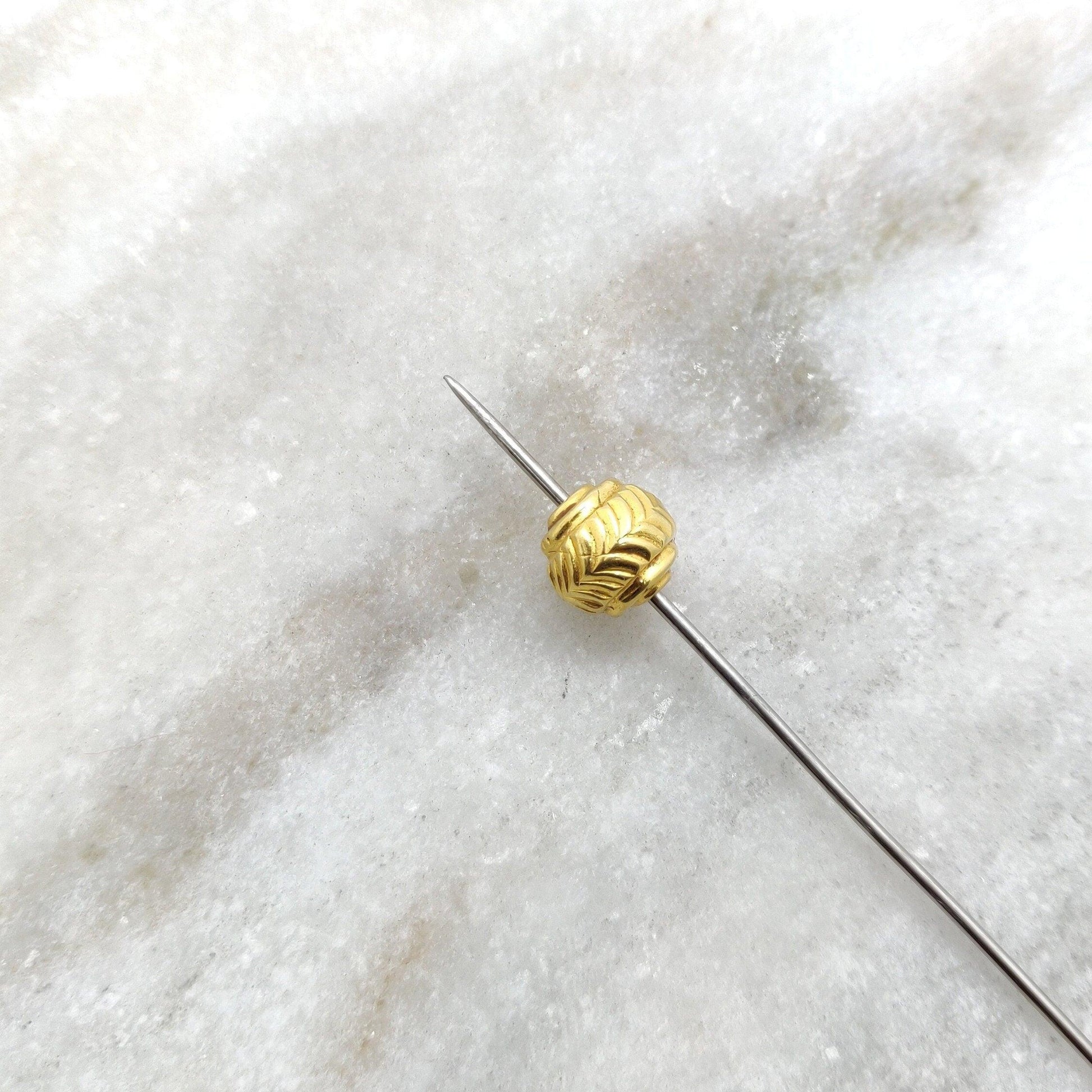 Pearl Round Double Bail Bezel Connector - Kanika Creations