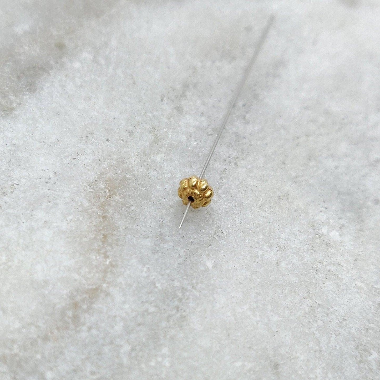 18k Yellow Gold Spacer Bead DIY Craft Supplies 3mm - Kanika Creations
