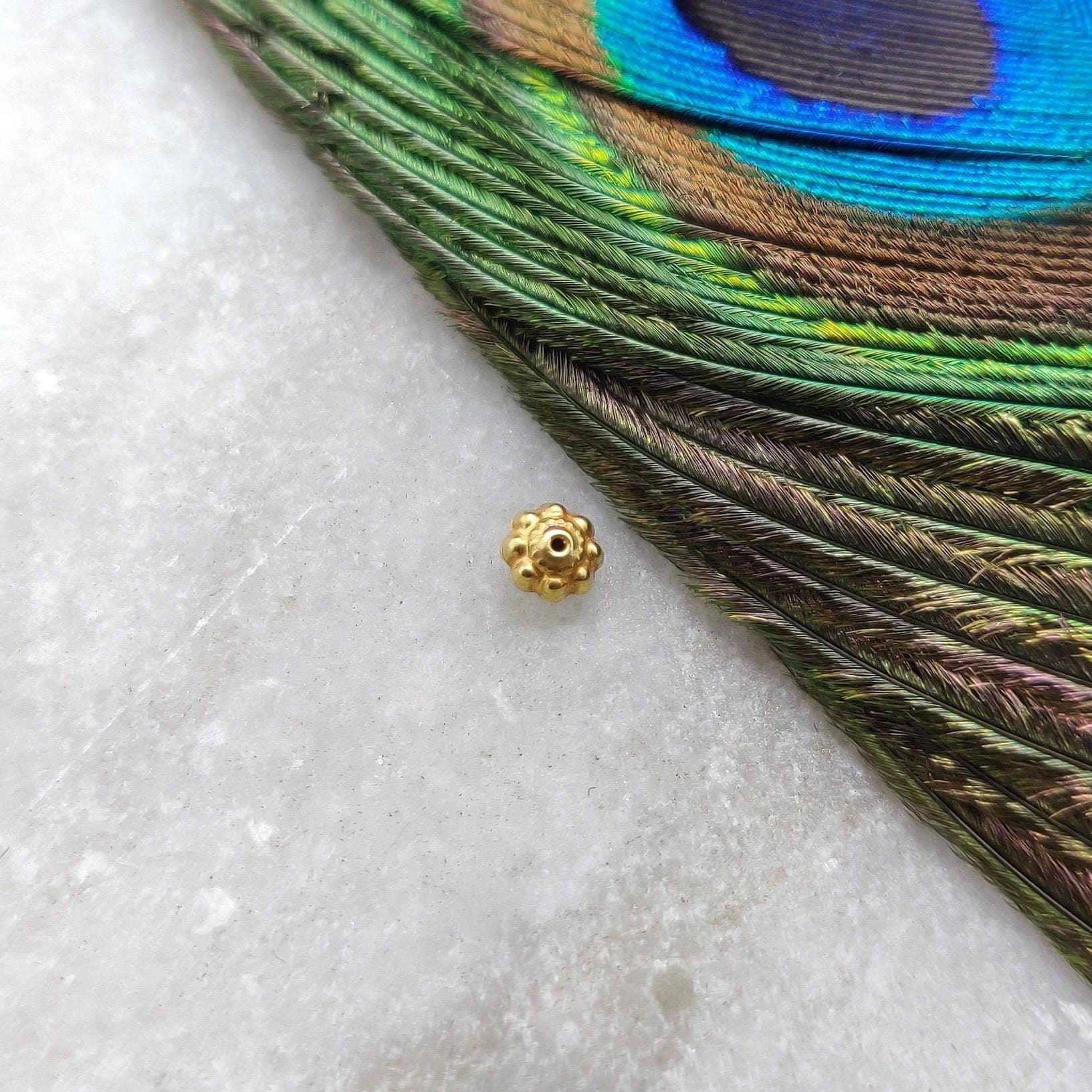 18k Yellow Gold Spacer Bead DIY Craft Supplies 3mm - Kanika Creations