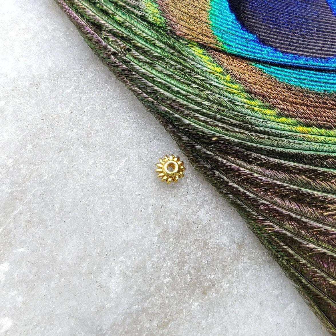 Spacer in 18k Gold Spacer Beads DIY For Jewelry Sold By 2 Pcs - Kanika Creations