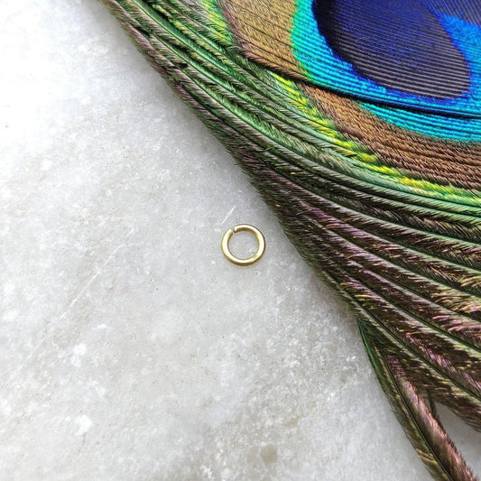 18k Gold Jump Ring For Making Jewelry Sold as 5 pcs - Kanika Creations