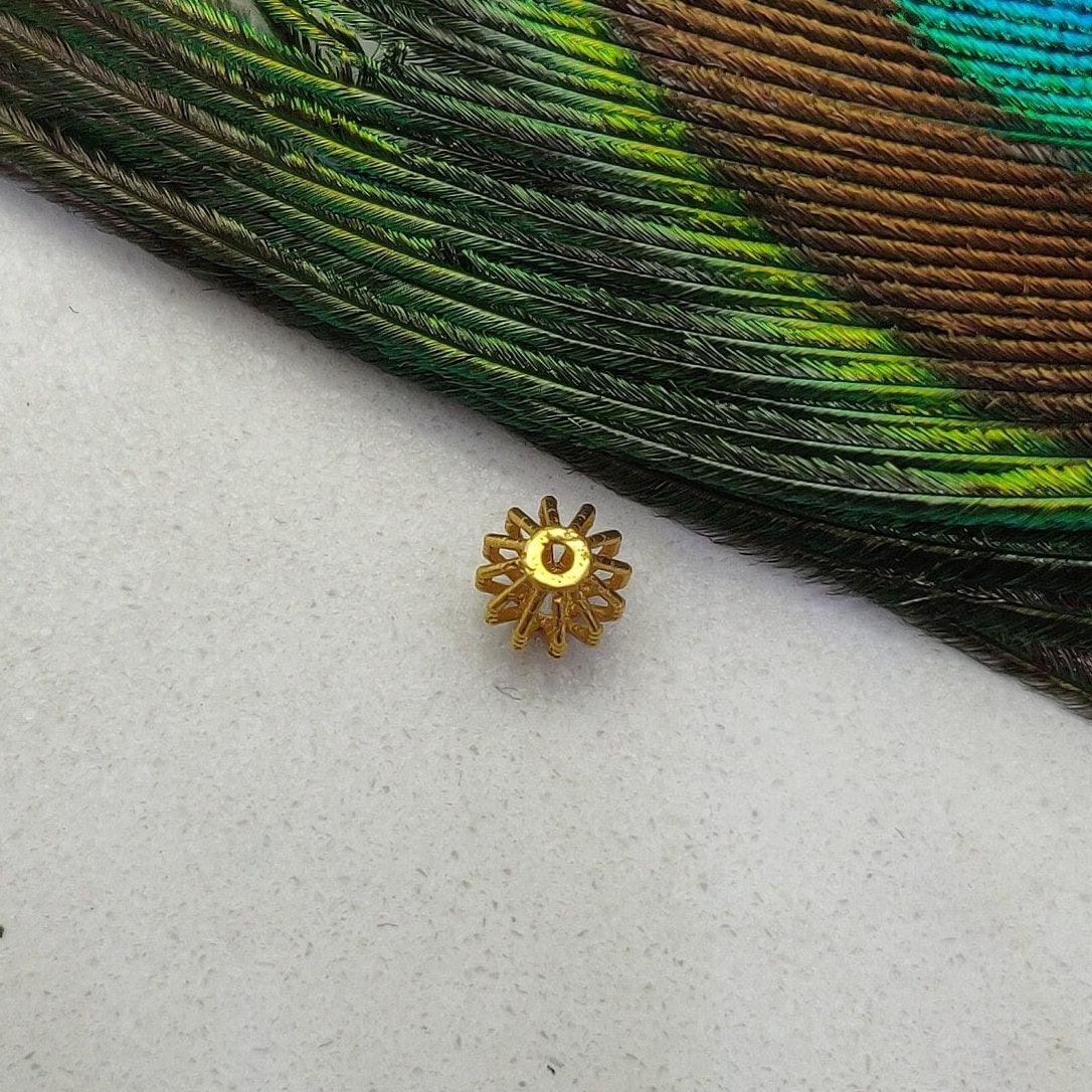 18k Yellow Gold Round Spacer Beads 5mm - Kanika Creations