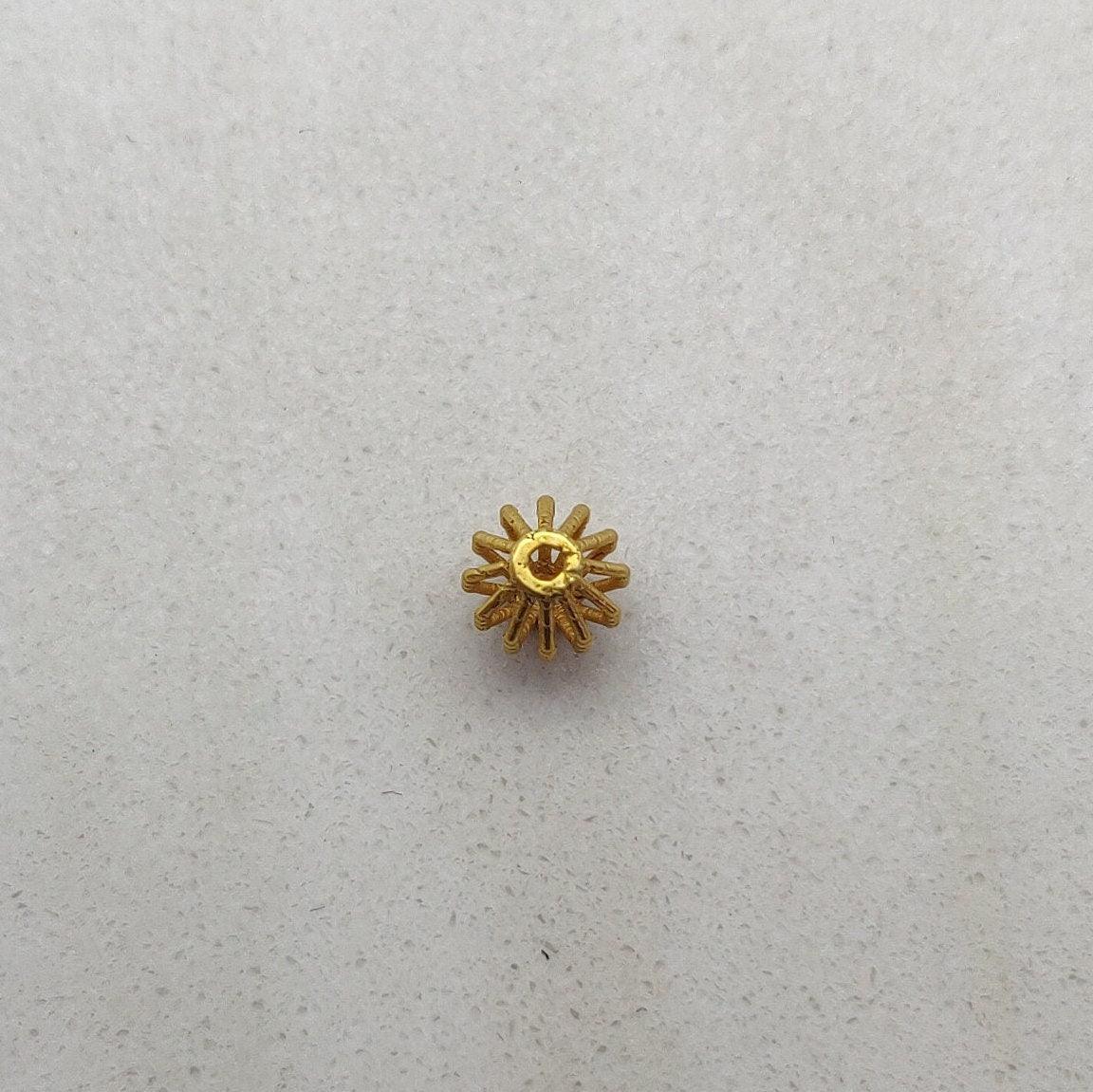 18k Yellow Gold Round Spacer Beads 5mm - Kanika Creations