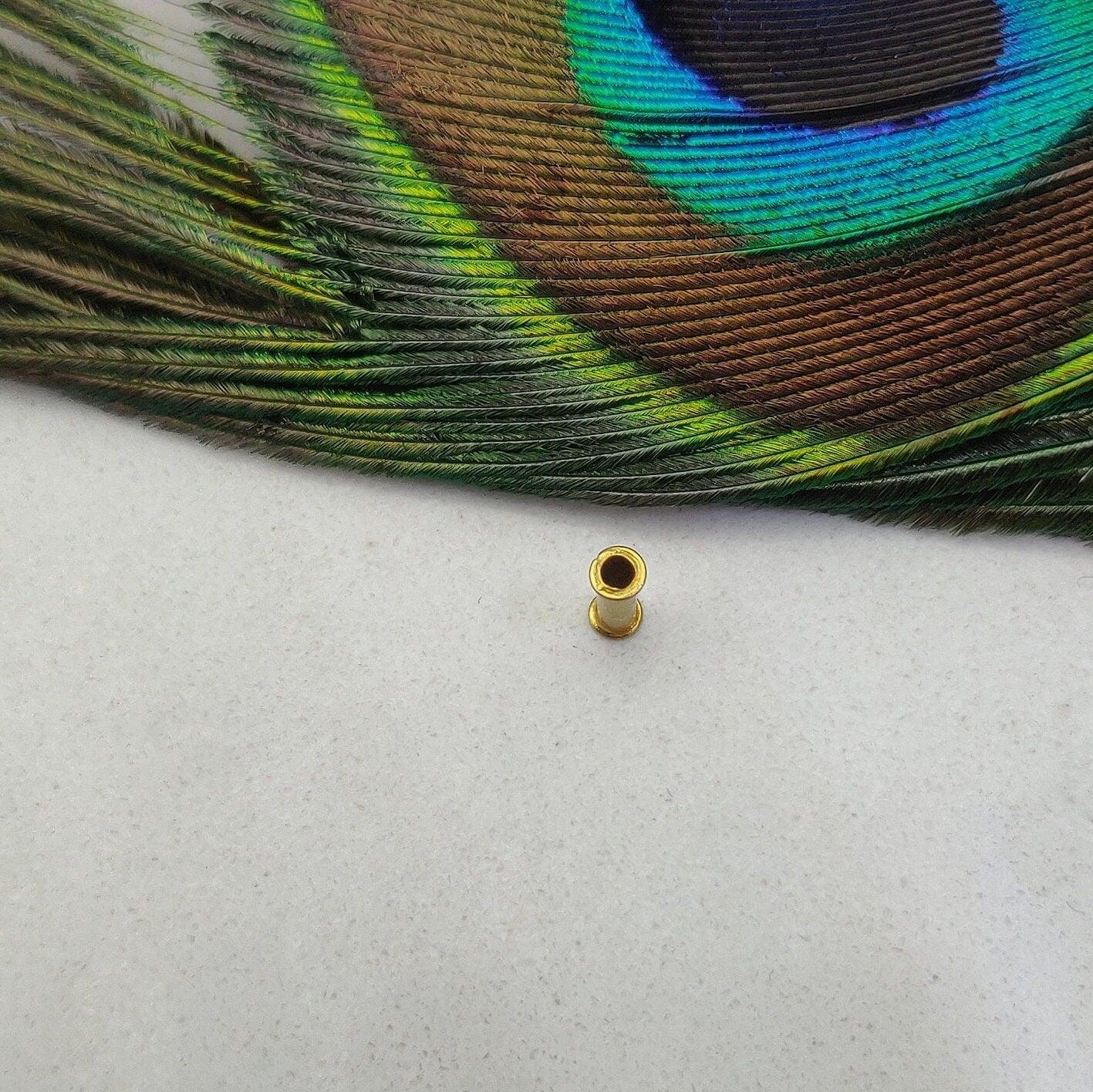 18K Solid Yellow Gold Tube Spacer Bead 10mm - Kanika Creations