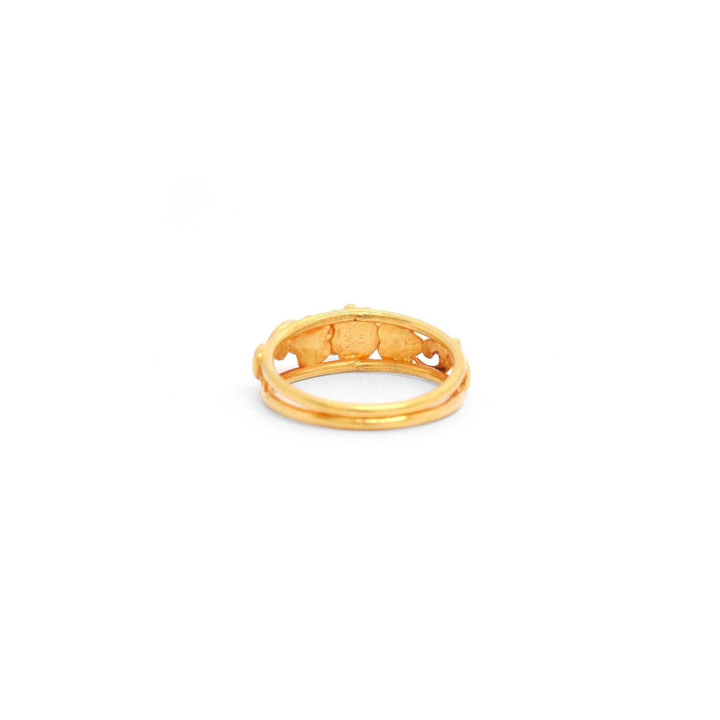 18k Solid Yellow Gold Engagement Ring 6 US - Kanika Creations