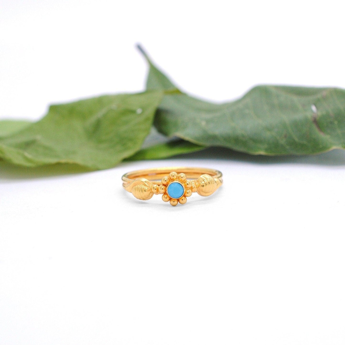 18k Solid Yellow Gold Stackable Ring 7 US Anniversary Gift - Kanika Creations