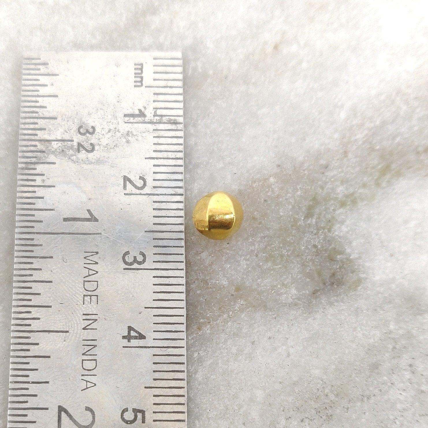 18k Gold Plain Faceted Spacer Beads DIY Craft Supplies 6mm - Kanika Creations