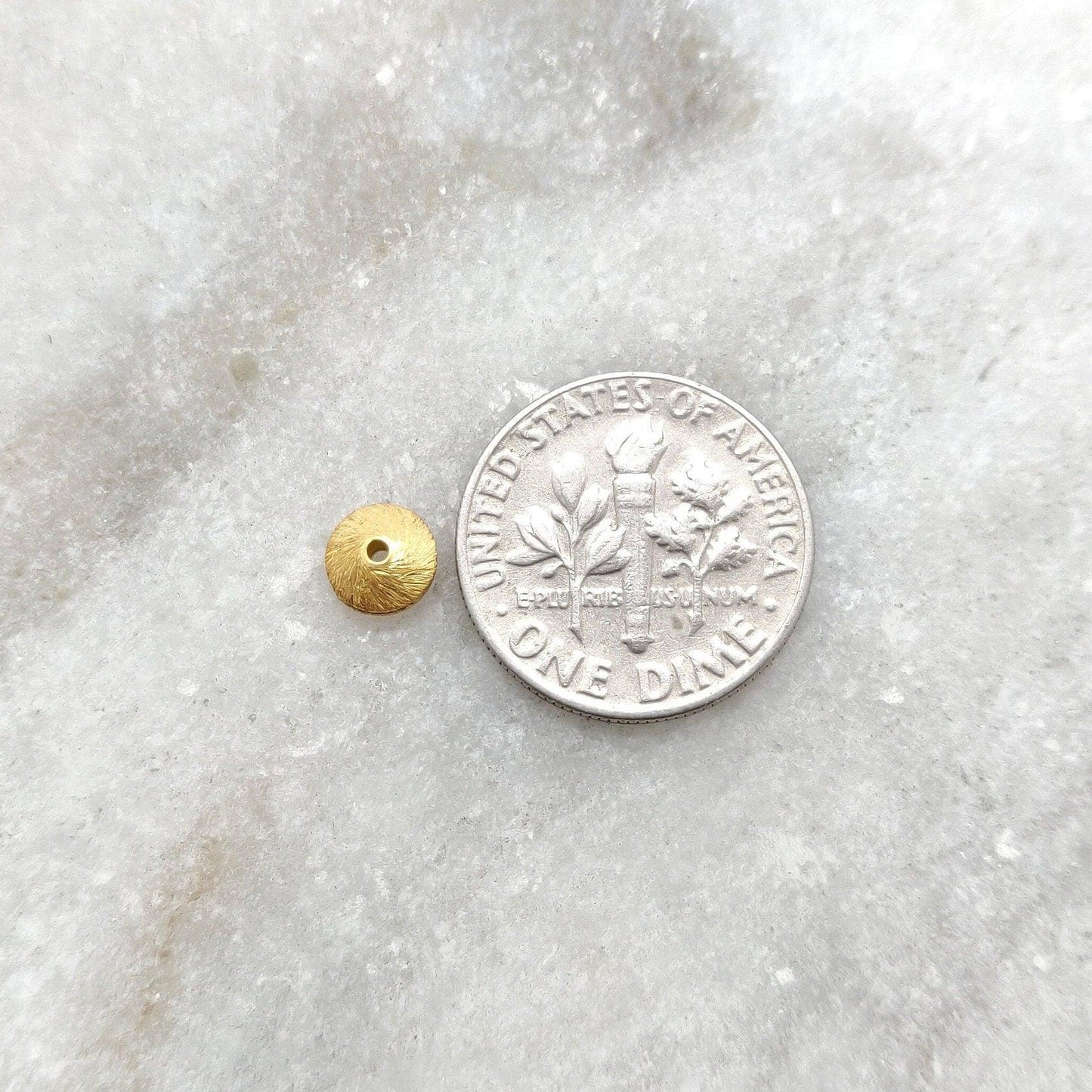 18k Yellow Gold Rondelle Spacer Beads Finding 2x6mm - Kanika Creations
