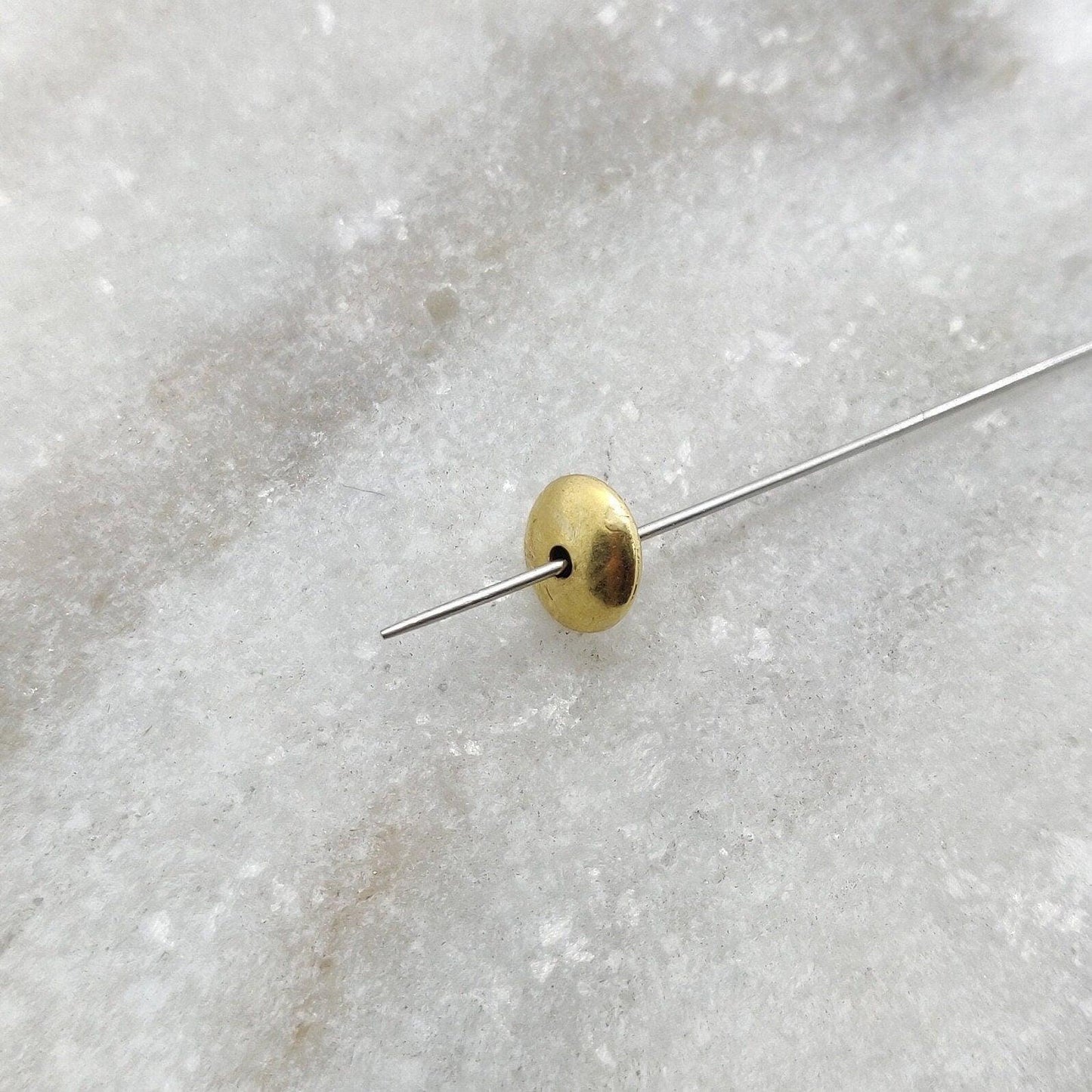 18k Gold Disc Spacer Beads DIY Jewelry Findings 6mm - Kanika Creations