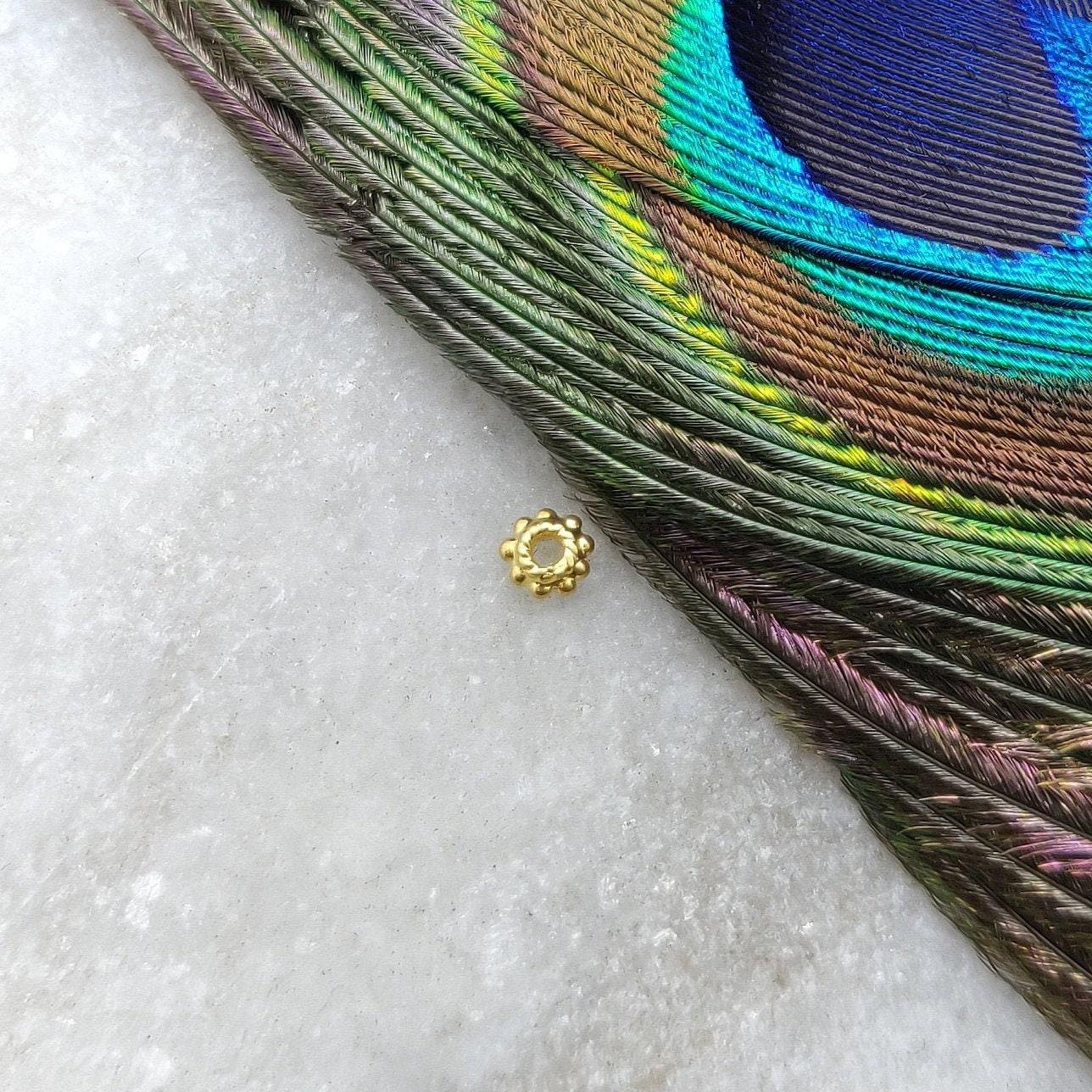 18k Gold Spacer Finding Connecter Jewelry Sold By 2 - Kanika Creations