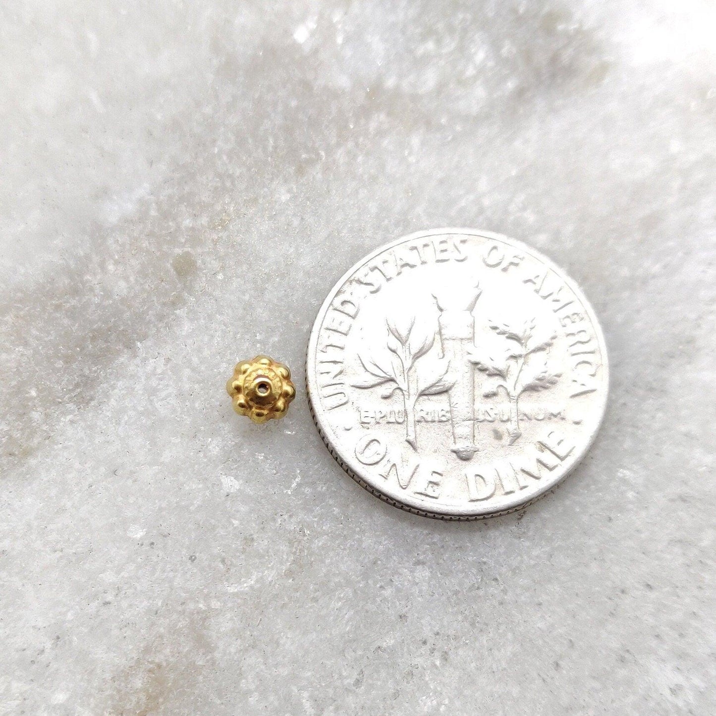 18k Yellow Gold Spacer Bead DIY Craft Supplies 3mm - Kanika Creations