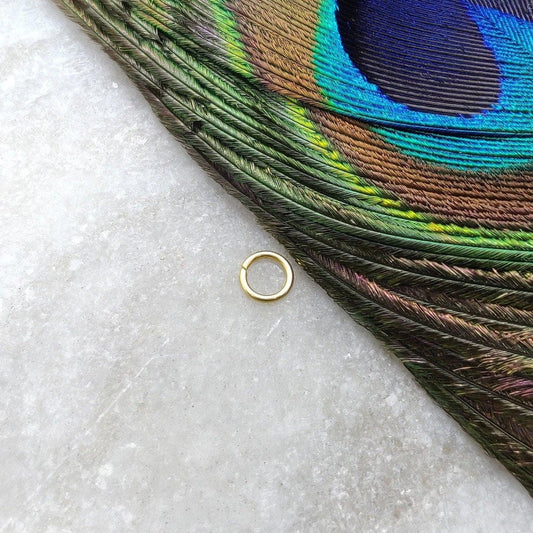 18k Solid Yellow Gold Plain Jump Ring Sold as 4 pc - Kanika Creations
