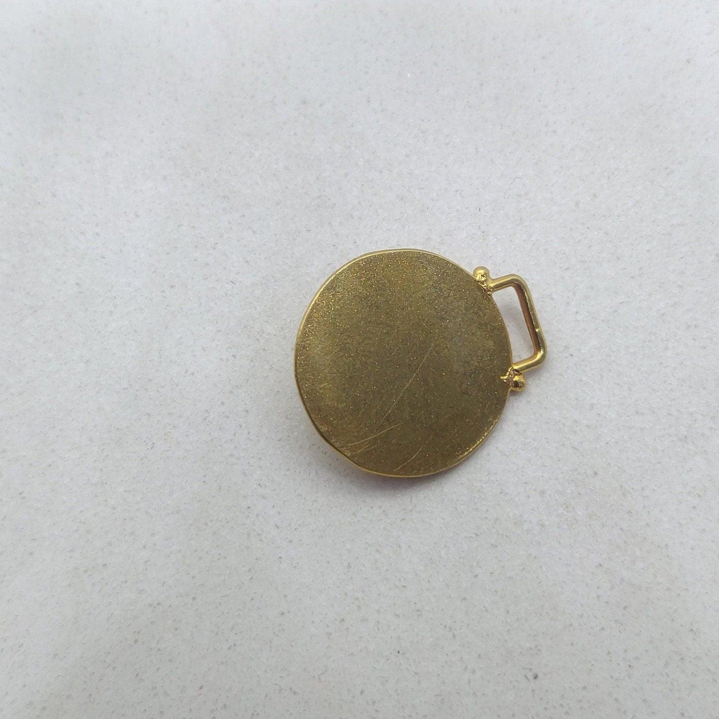 18k Solid Yellow Gold Ruby Vintage Pendant - Kanika Creations