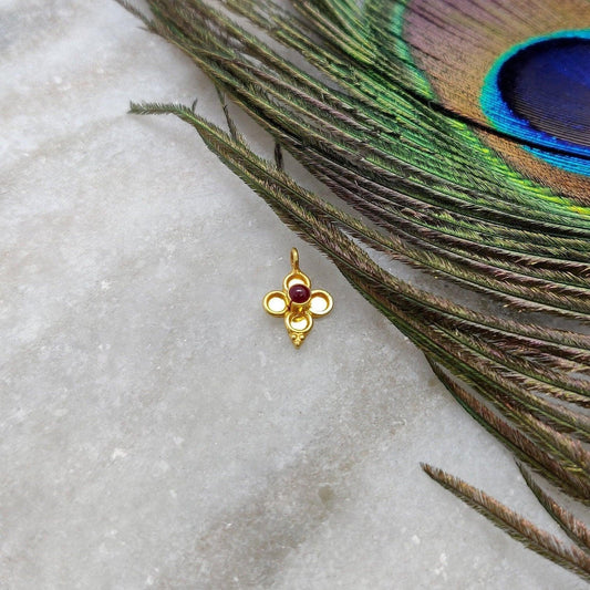 18k Solid Yellow Gold Fancy Charm - Kanika Creations