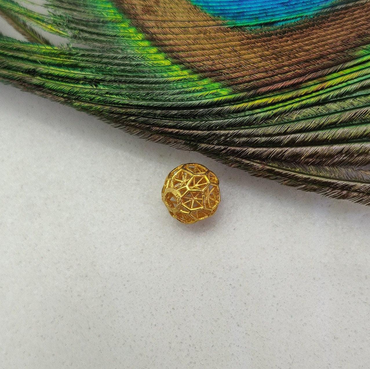 8mm 18k Yellow Gold Fancy Spacer Beads - Kanika Creations