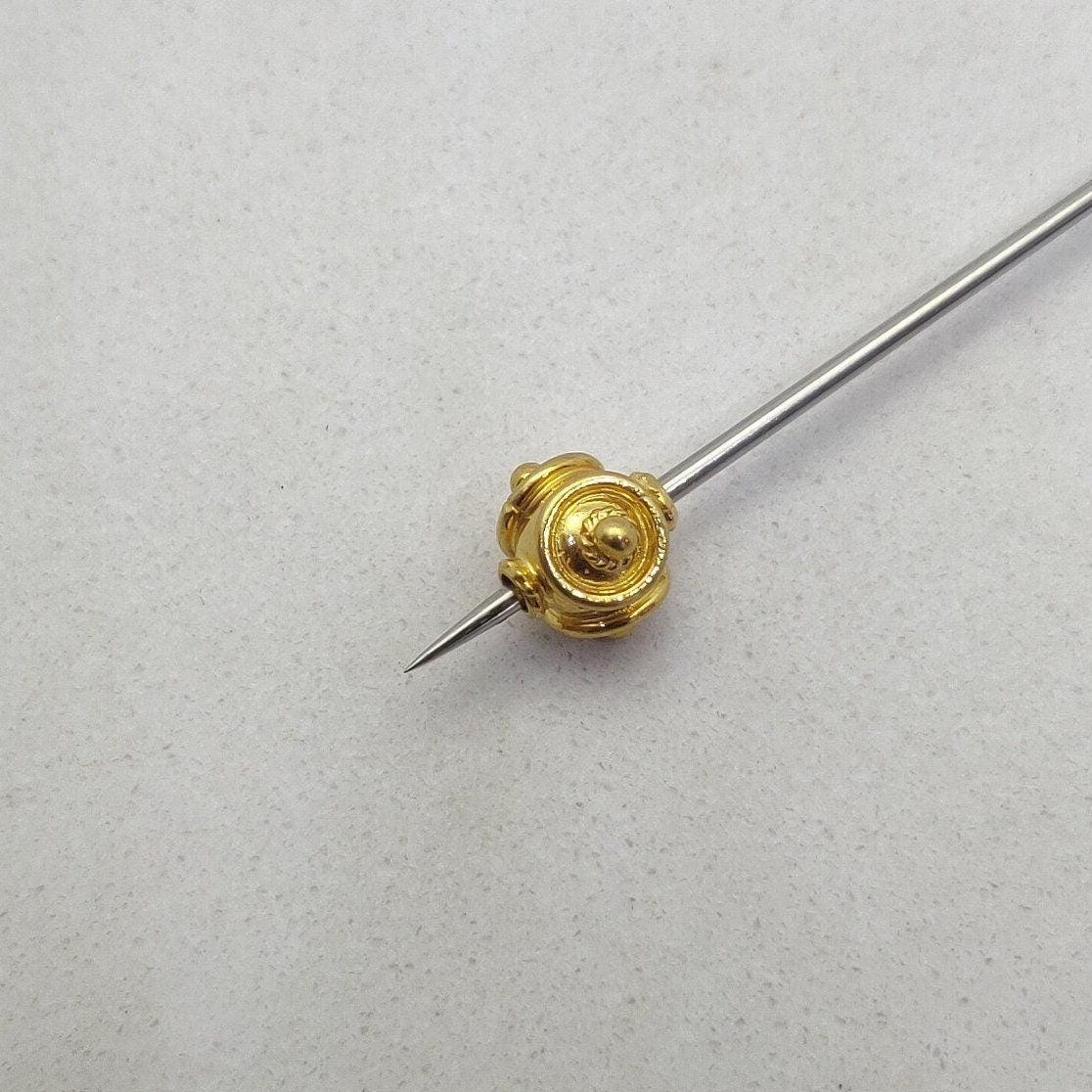 18k Gold Unique Fancy Rondelle Spacer Beads 7mm - Kanika Creations
