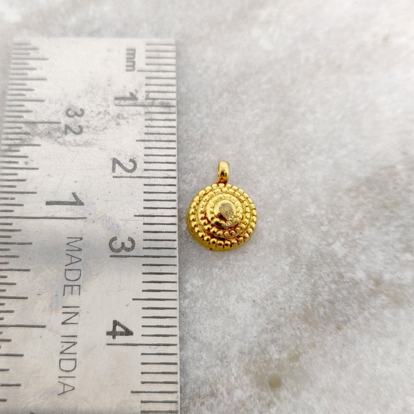 18k Solid Yellow Gold Dainty Charm Pendant DIY Jewelry - Kanika Creations