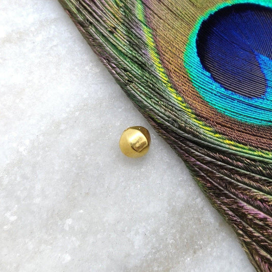18k Gold Plain Faceted Spacer Beads DIY Craft Supplies 6mm - Kanika Creations
