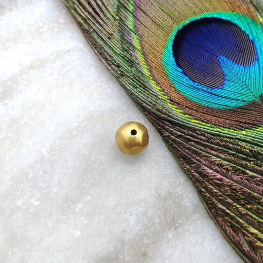 18k Gold Round Faceted Spacer Beads 8.5mm - Kanika Creations